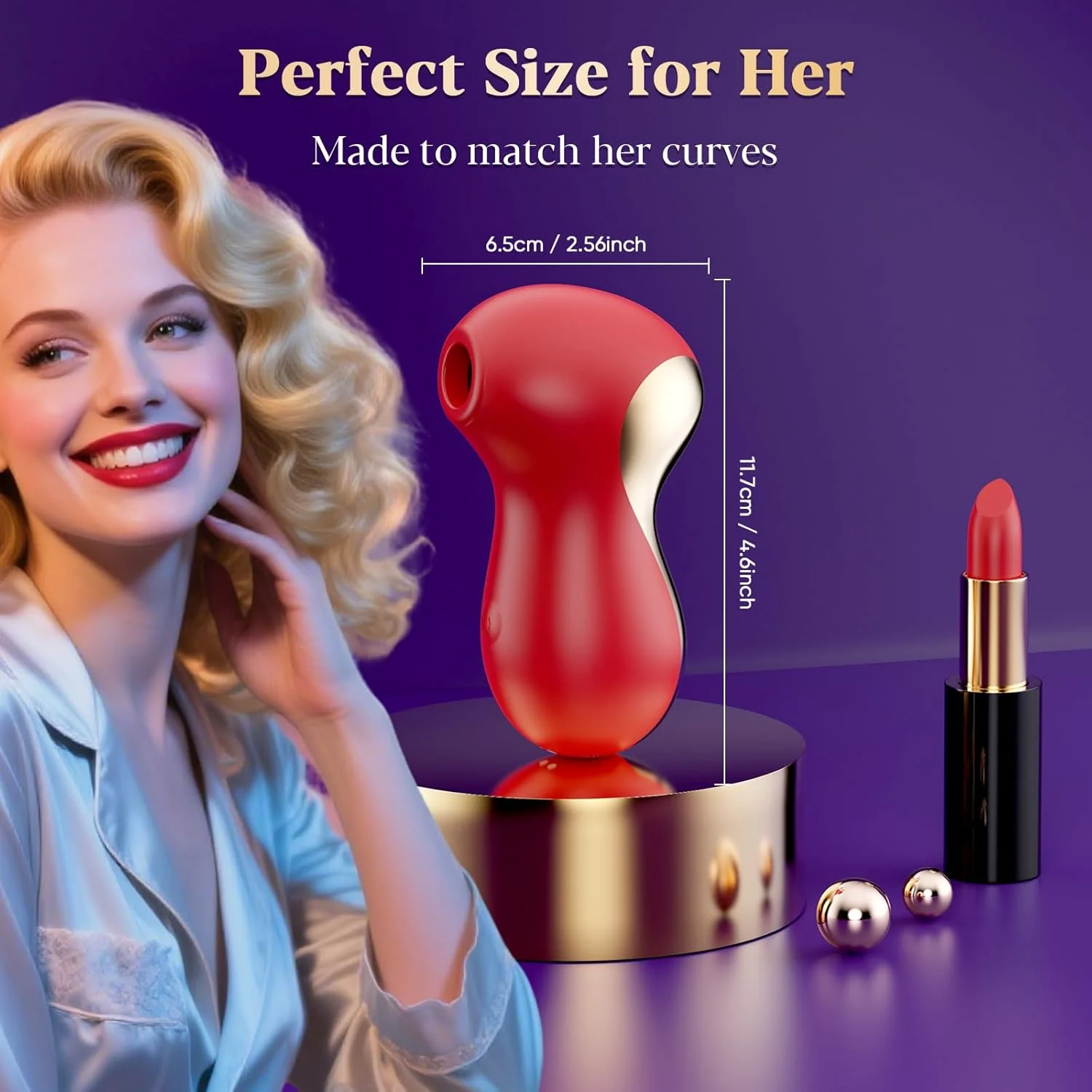 PureSuction Clit Sucker Rose Vibrator 7 Modes Waterproof - Image 8