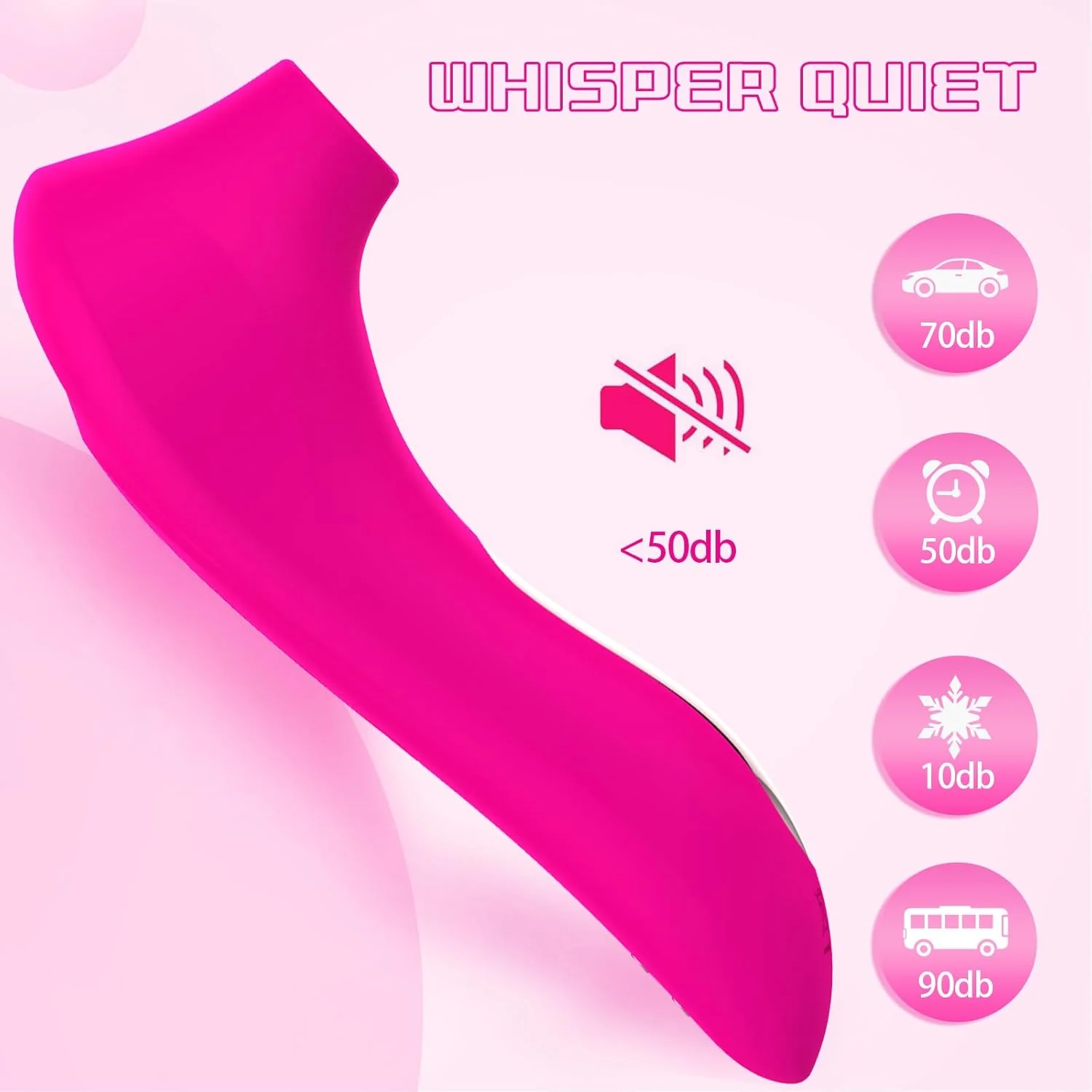 RoselleVibe Rose Vibrator Wand 10 Modes Waterproof Quiet - Image 3