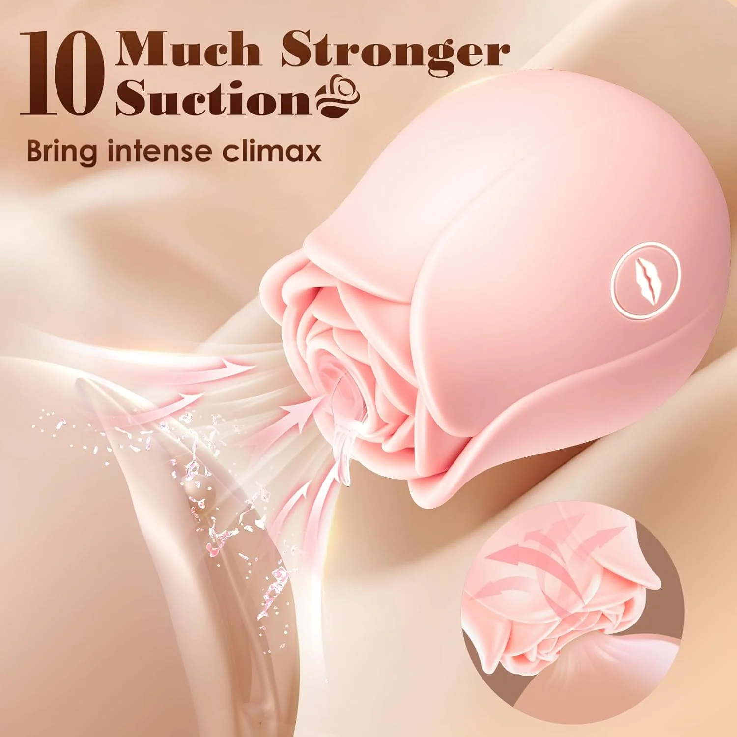 LunaraSync Rose Clit Sucker 10 Modes App Control Waterproof - Image 2