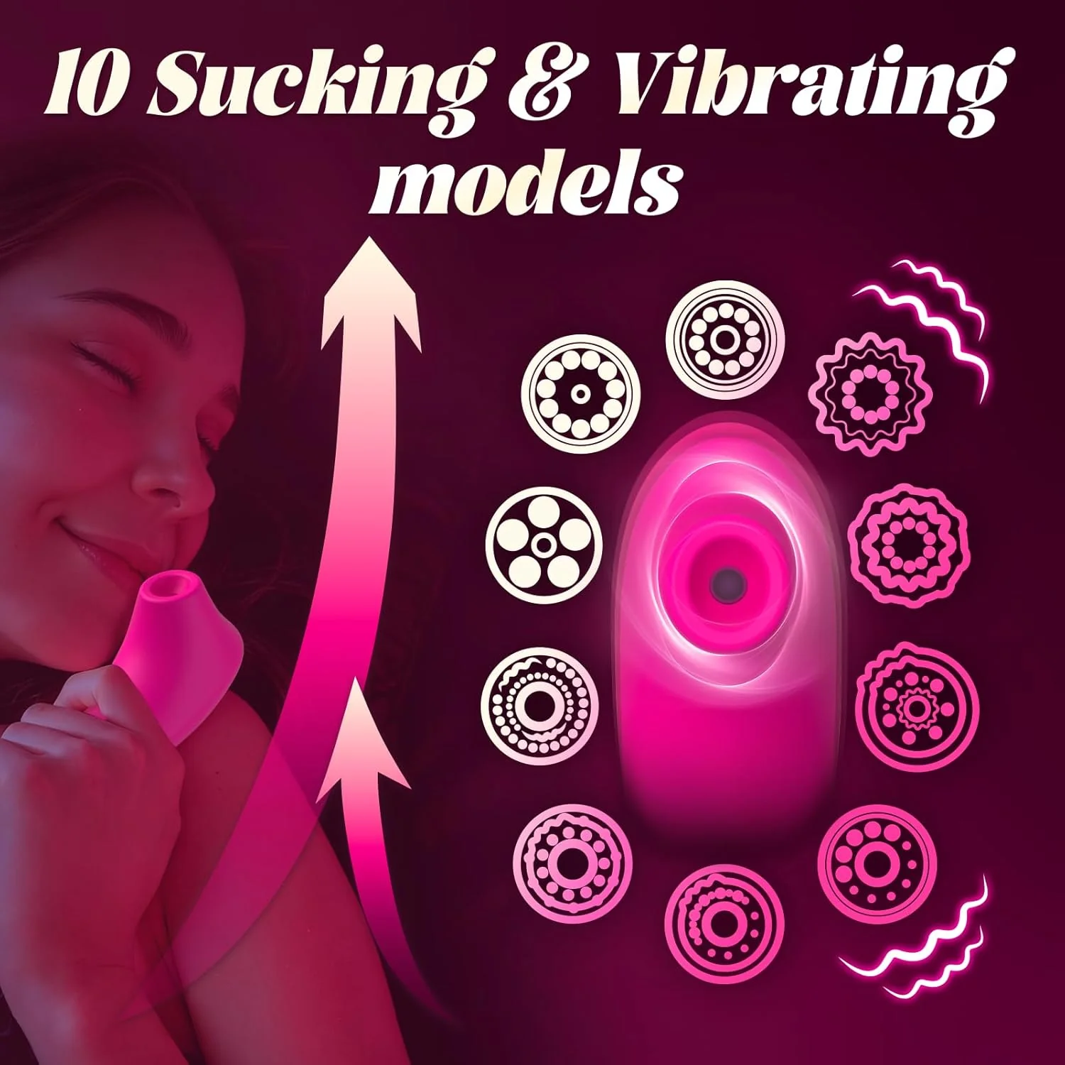 SereviaX Clit Sucker Wand 10 Modes Waterproof Quiet USB - Image 3