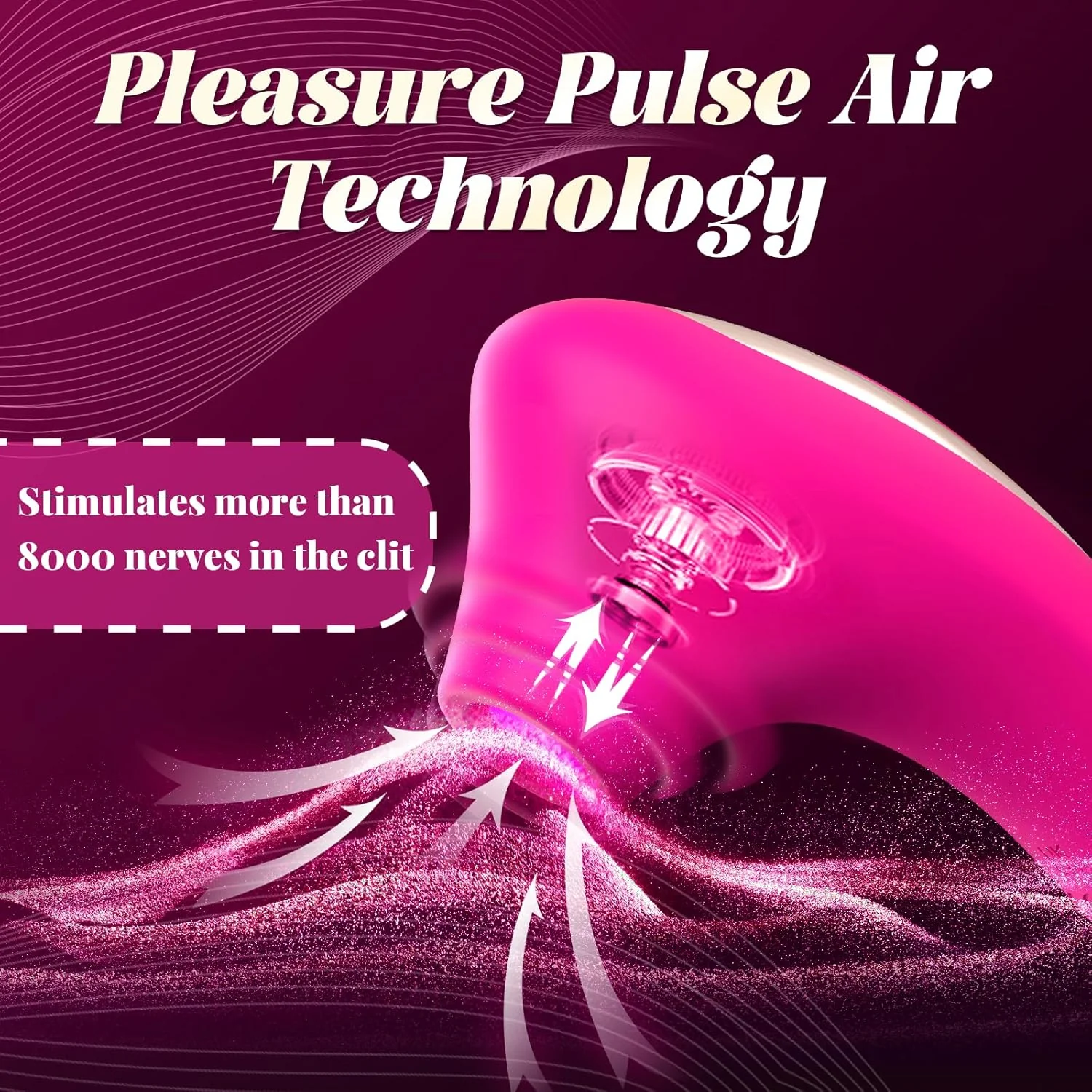SereviaX Clit Sucker Wand 10 Modes Waterproof Quiet USB - Image 8
