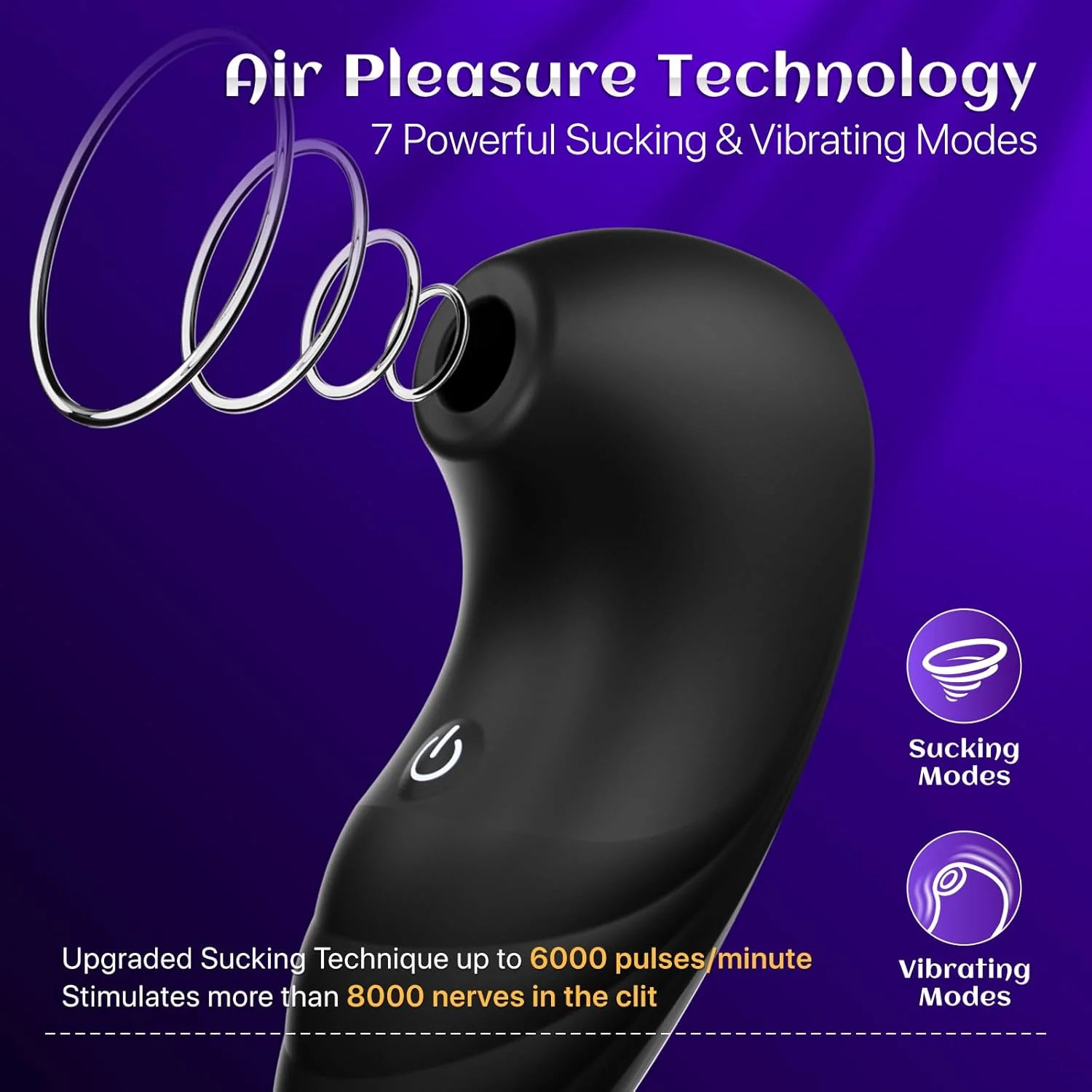NytheraX Clit Sucker Wand 7 Modes Quiet Waterproof - Image 2