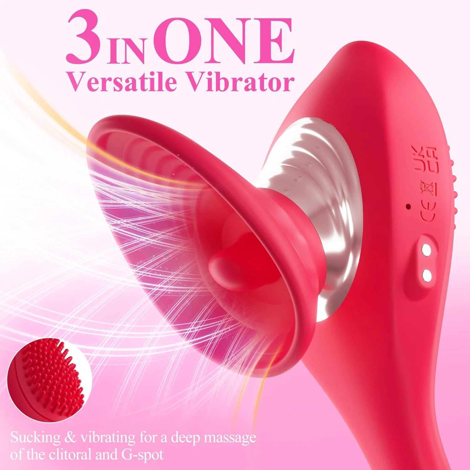 FlexSync App Control Clit Sucker G-Spot Vibrator 3-in-1 - Image 2