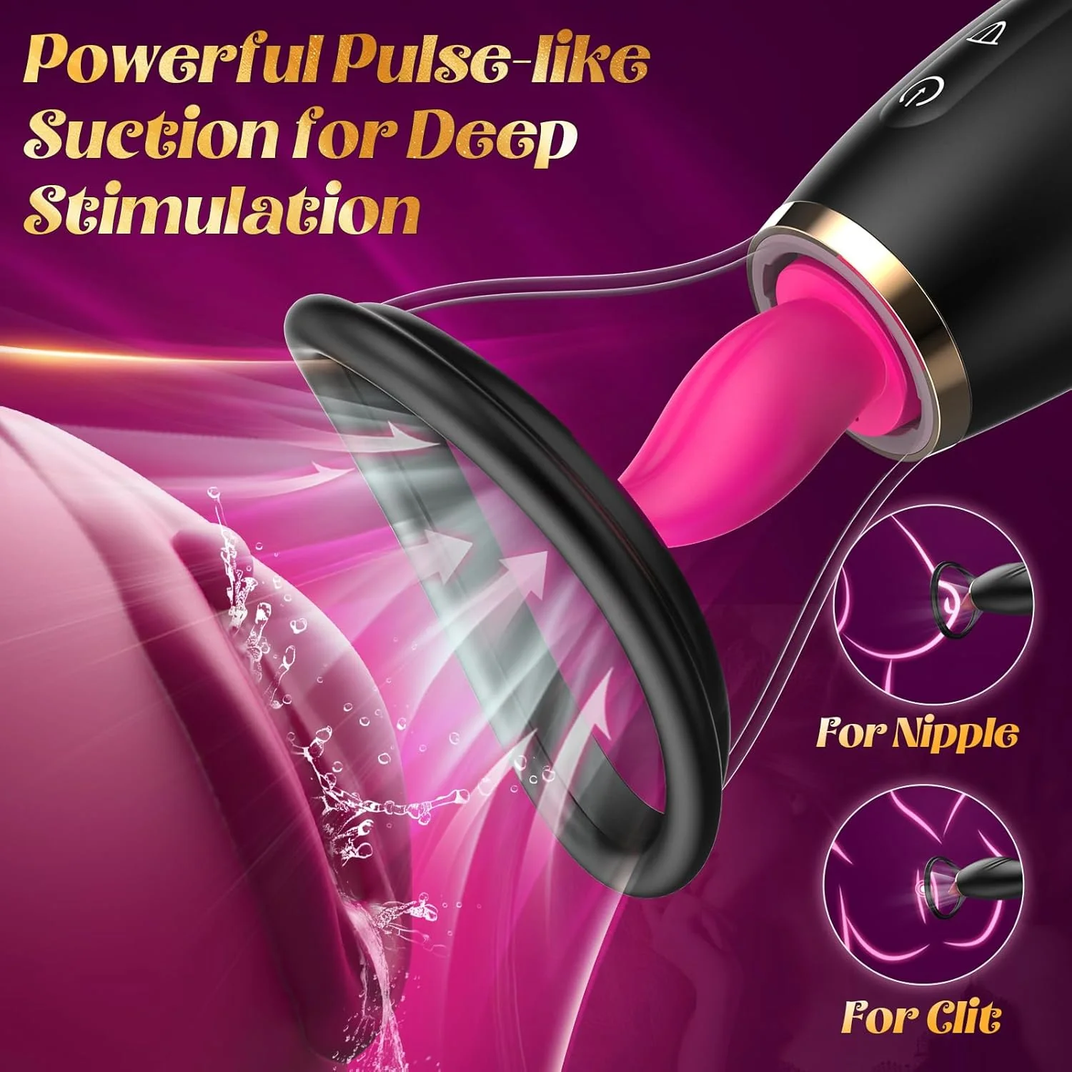 TrielleFlex Dual Cup Clit Sucker 7+10 Modes Rechargeable - Image 2