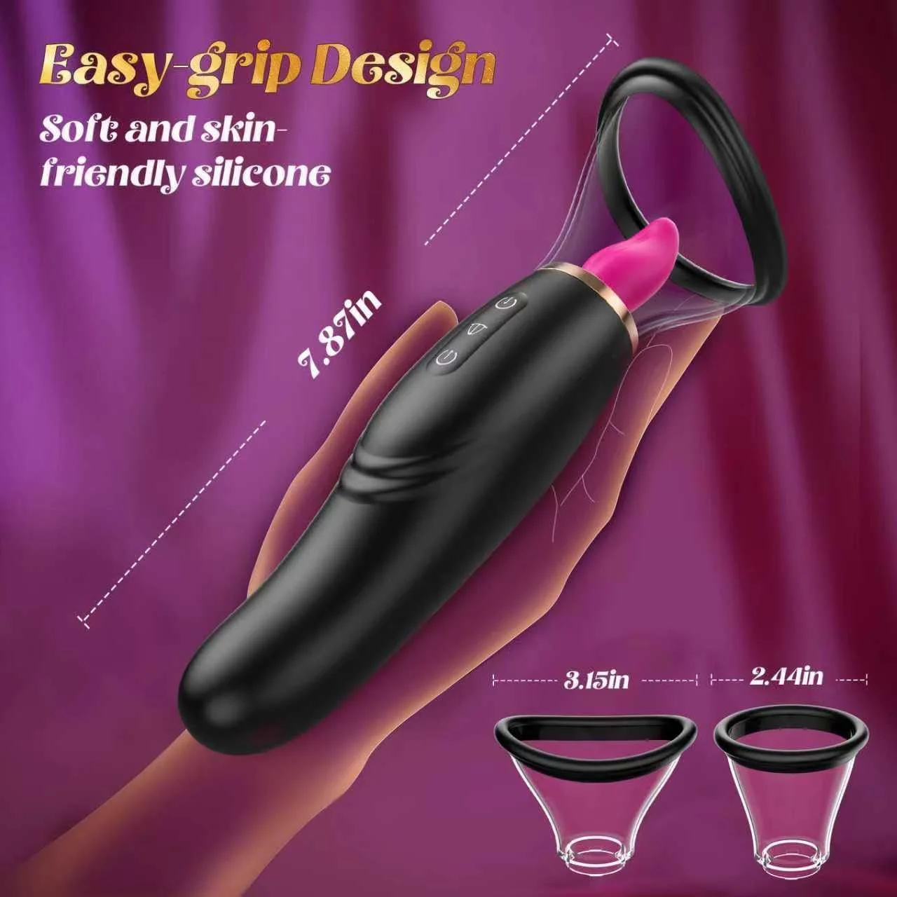 TrielleFlex Dual Cup Clit Sucker 7+10 Modes Rechargeable - Image 5