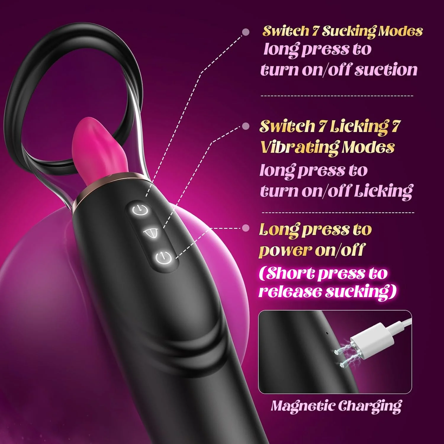 TrielleFlex Dual Cup Clit Sucker 7+10 Modes Rechargeable - Image 6