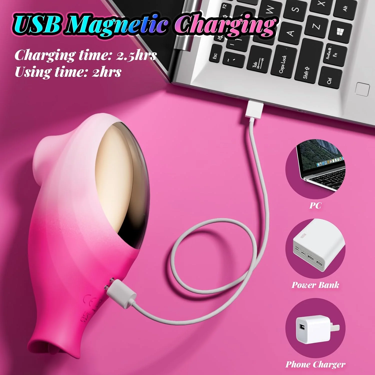 MeridelleX Dual Clit Sucker Wand App Control 10 Modes Quiet - Image 5