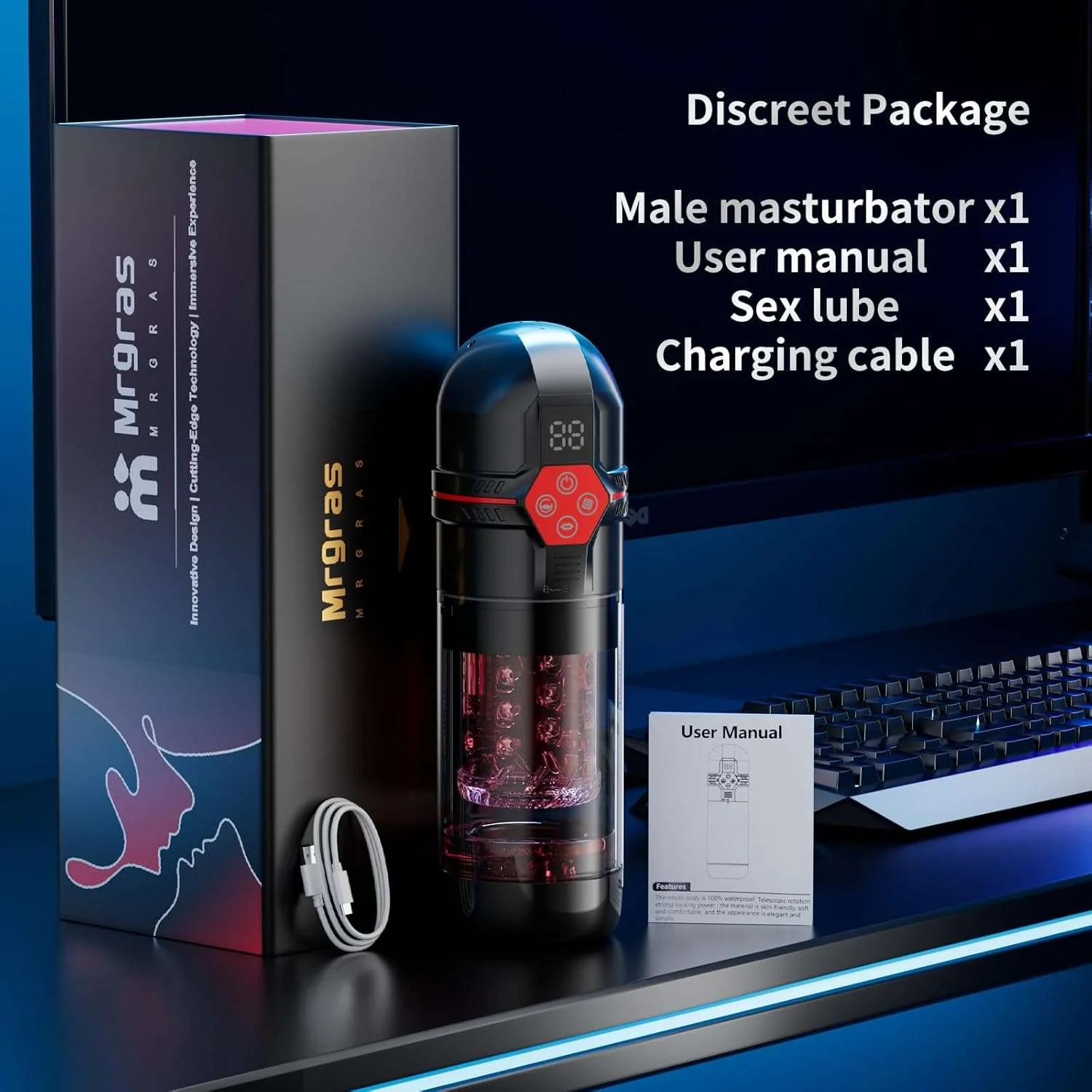 TeaseGrip 6-in1 Male Masturbator Penis Pump - Image 10