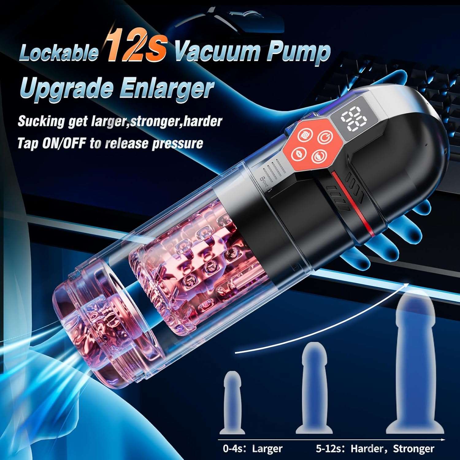 TeaseGrip 6-in1 Male Masturbator Penis Pump - Image 3