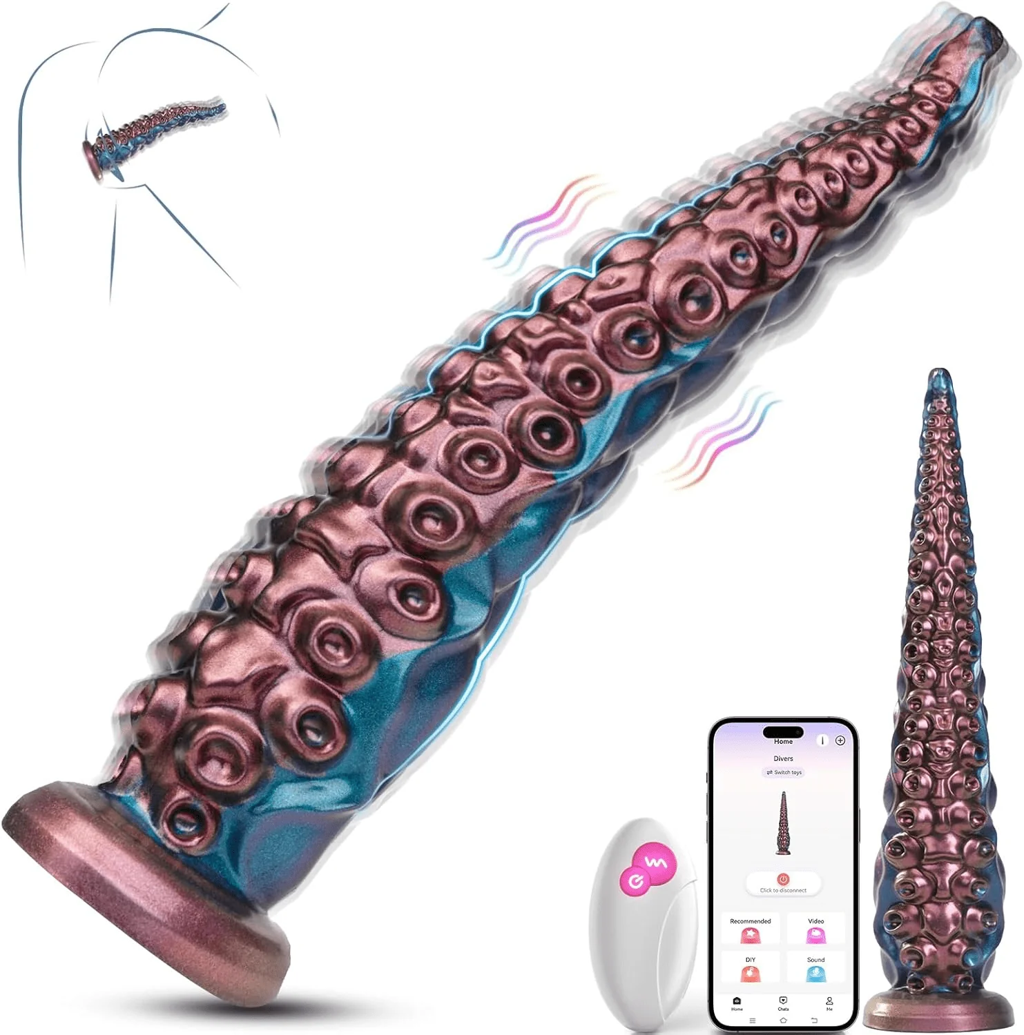 KrakenyX AI Tentacle Dildo Vibrator 10 Modes App Control - Image 7