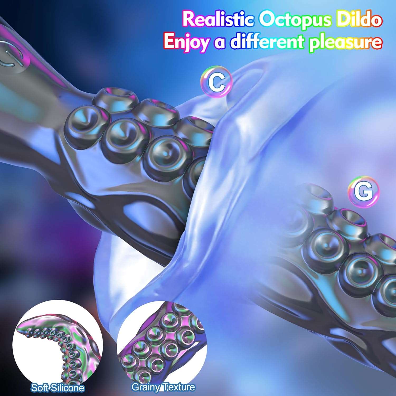 OctoVibe Tentacle Vibrating Dildo – 9 Modes - Image 3