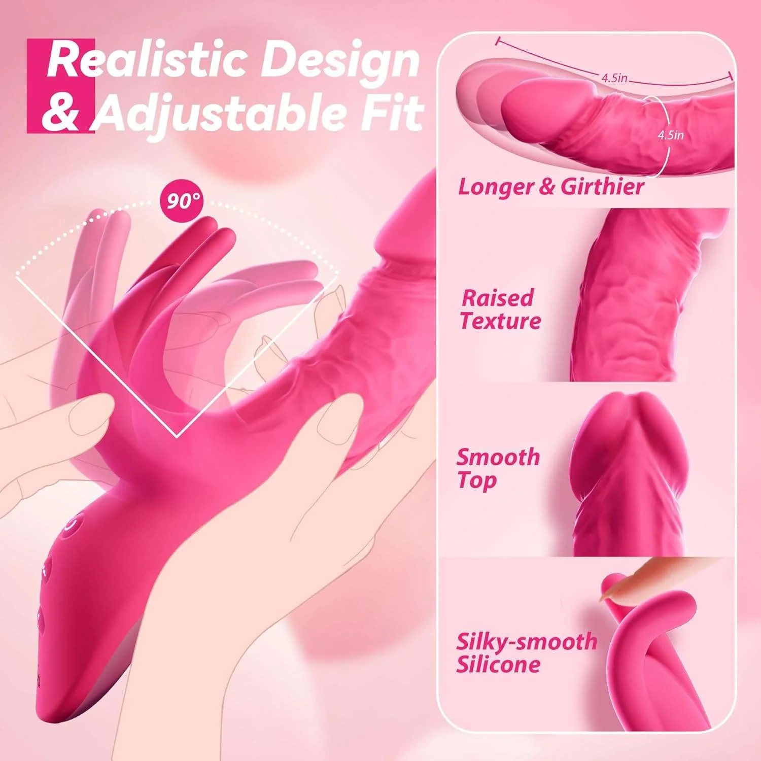 VibeFlutter Heating Rabbit Stimulation Dildo Clit Vibrator - Image 3