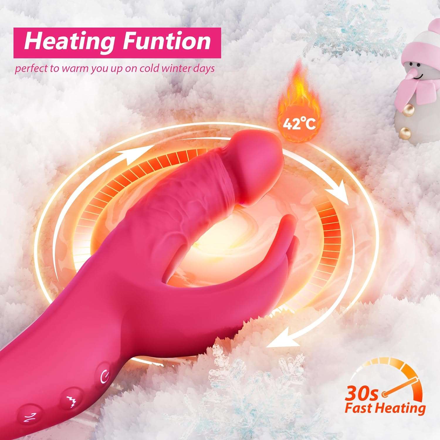 VibeFlutter Heating Rabbit Stimulation Dildo Clit Vibrator - Image 4
