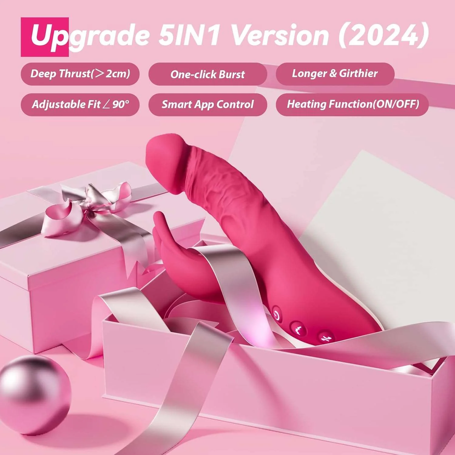 VibeFlutter Heating Rabbit Stimulation Dildo Clit Vibrator - Image 5