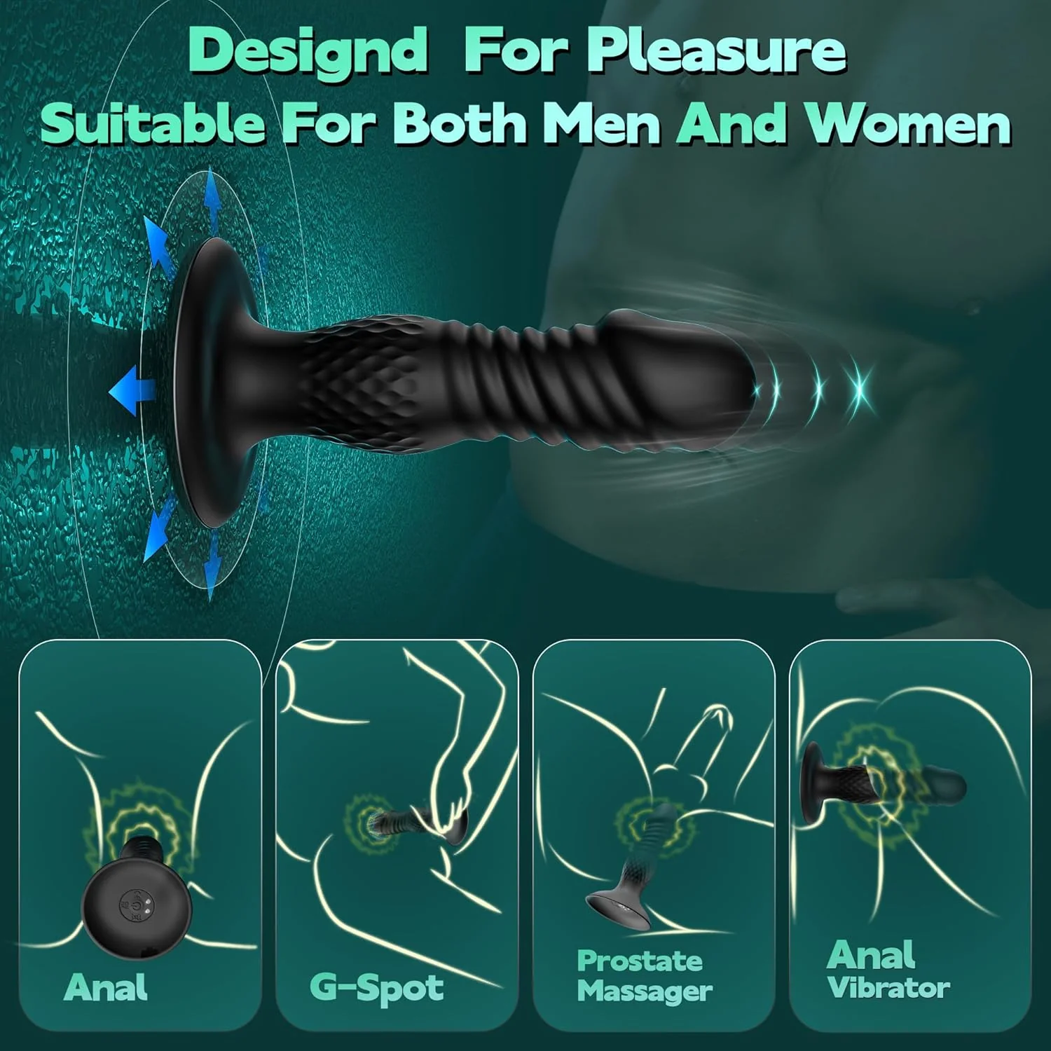 ThrustLuxe Remote Thrusting Anal Plug Vibrator - Image 5