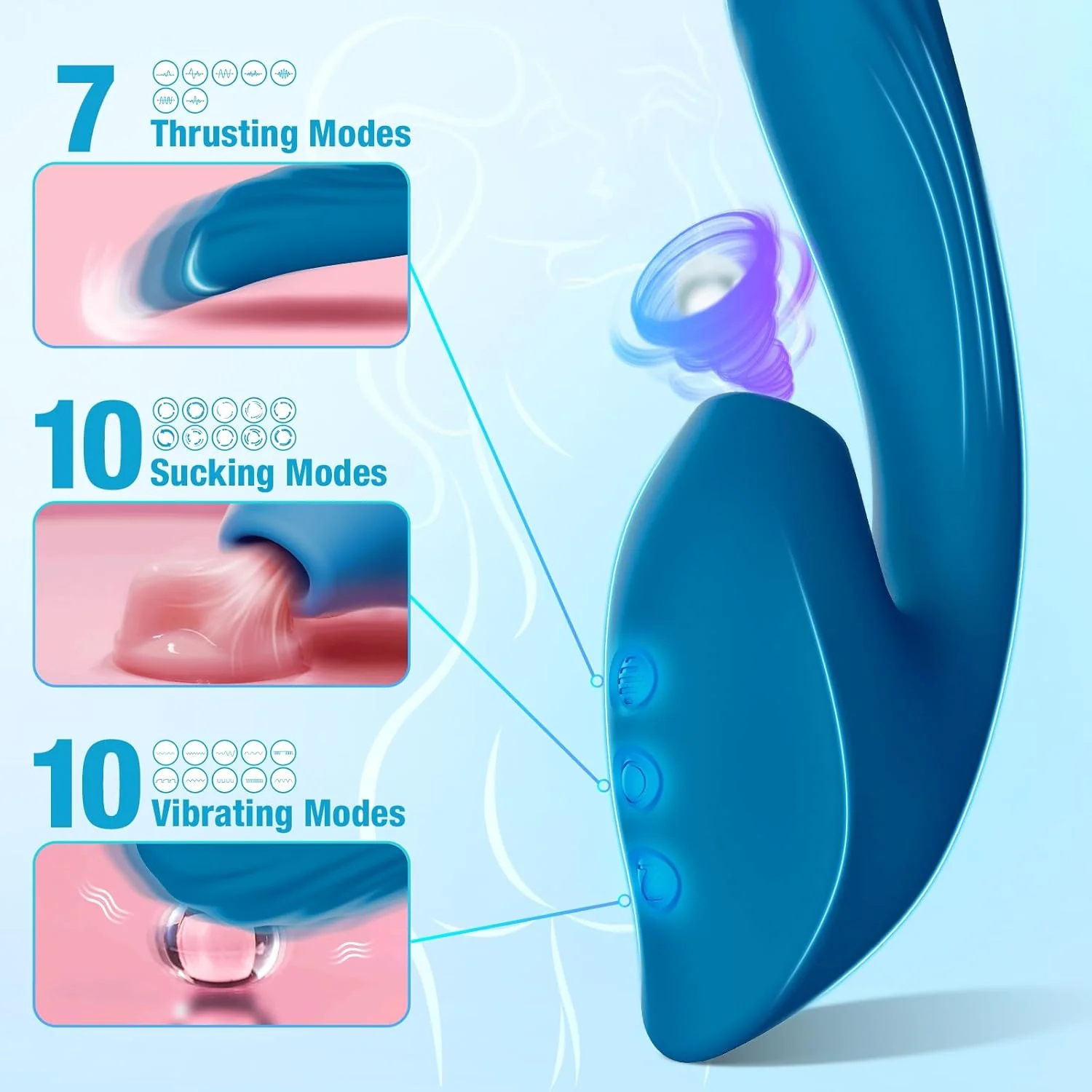 VoltVibe Clitoral Suction Dildo Vibrator - Image 3