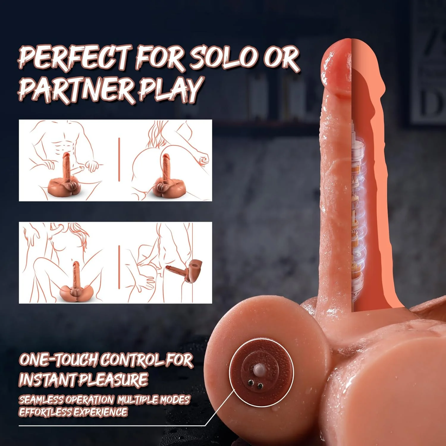 RidePulse Ride-On Thrusting Dildo 7 Modes - Image 7