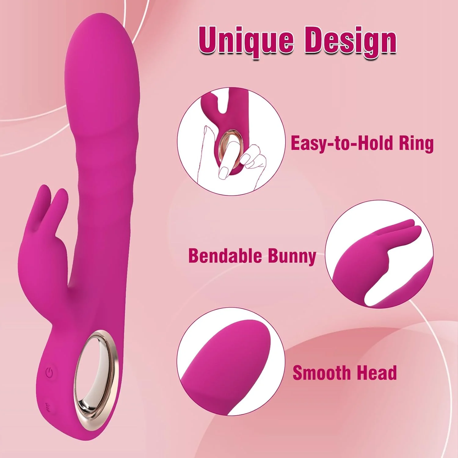 NexaCore Thrusting Rabbit Vibrator 3 Motor 5 Thrust 10 Modes - Image 3