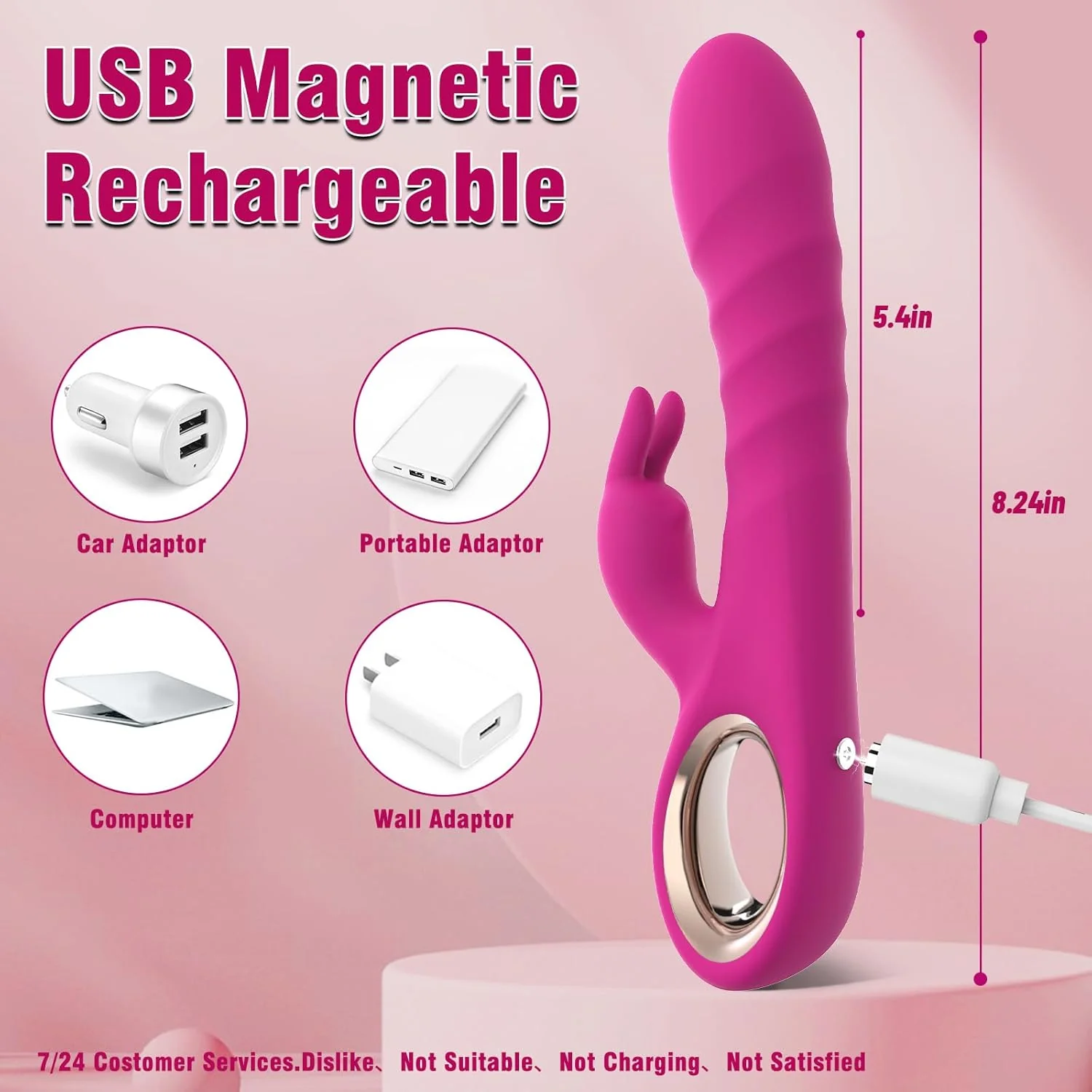 NexaCore Thrusting Rabbit Vibrator 3 Motor 5 Thrust 10 Modes - Image 5