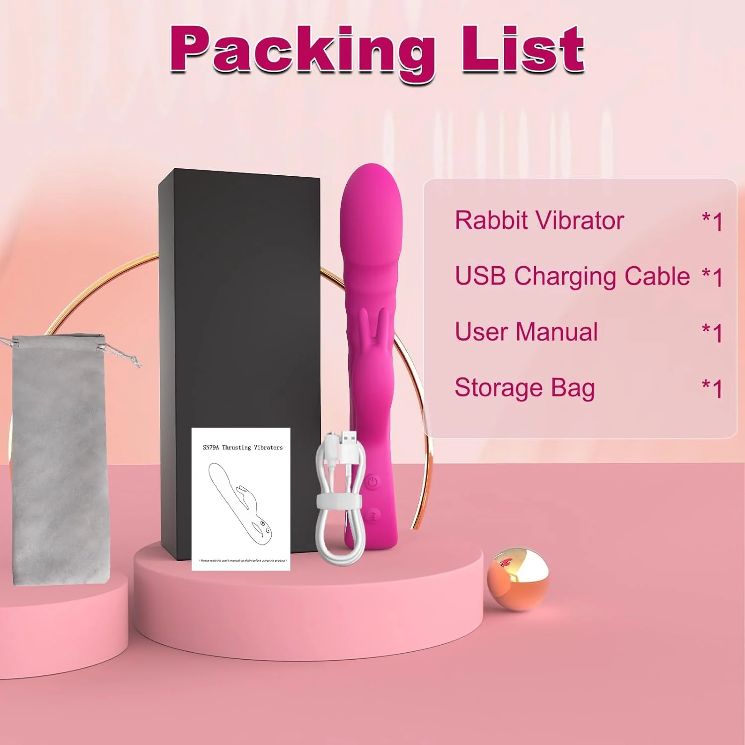 NexaCore Thrusting Rabbit Vibrator 3 Motor 5 Thrust 10 Modes - Image 6