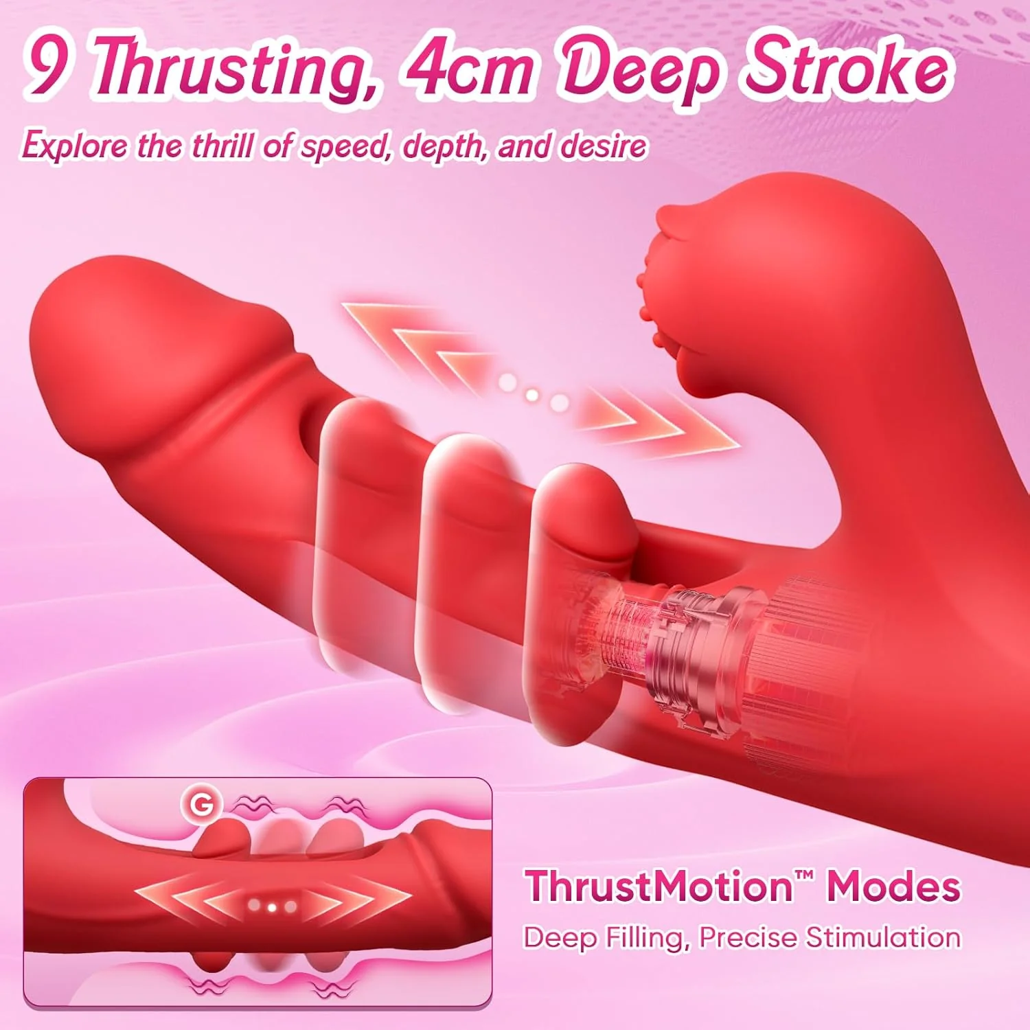 AvenraCore Thrusting Licking Brush G-Spot Vibrator 3-in-1 10 Modes - Image 2