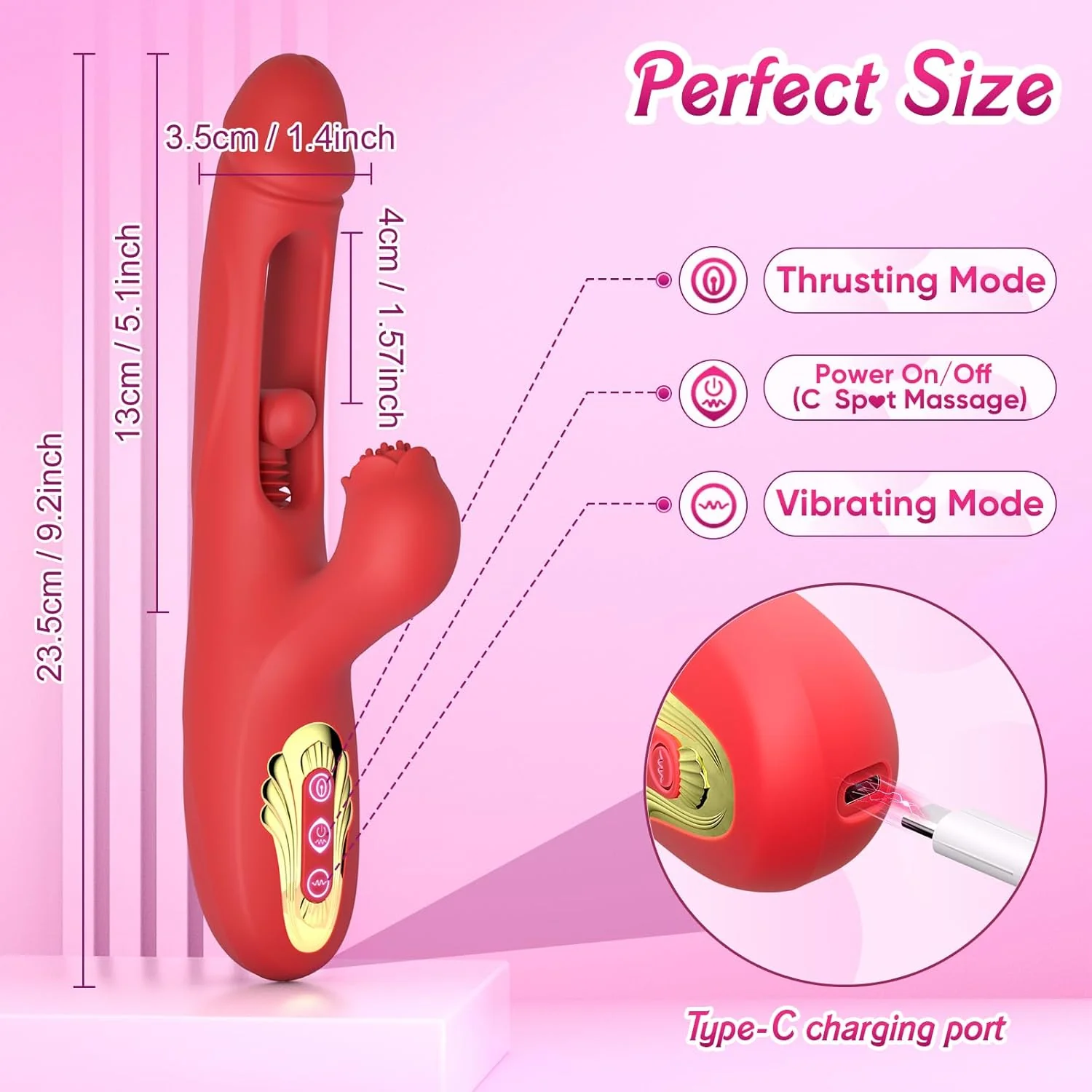 AvenraCore Thrusting Licking Brush G-Spot Vibrator 3-in-1 10 Modes - Image 6