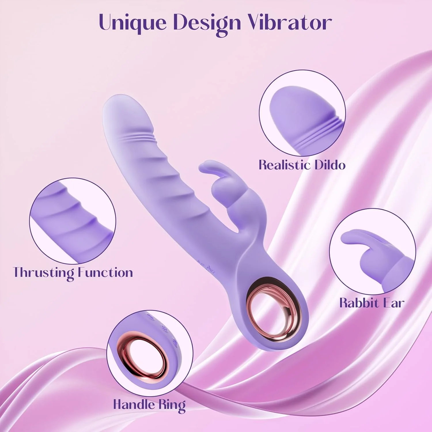 AuralisX Thrusting Rabbit Vibrator 7 Modes 3 Motor Waterproof - Image 3