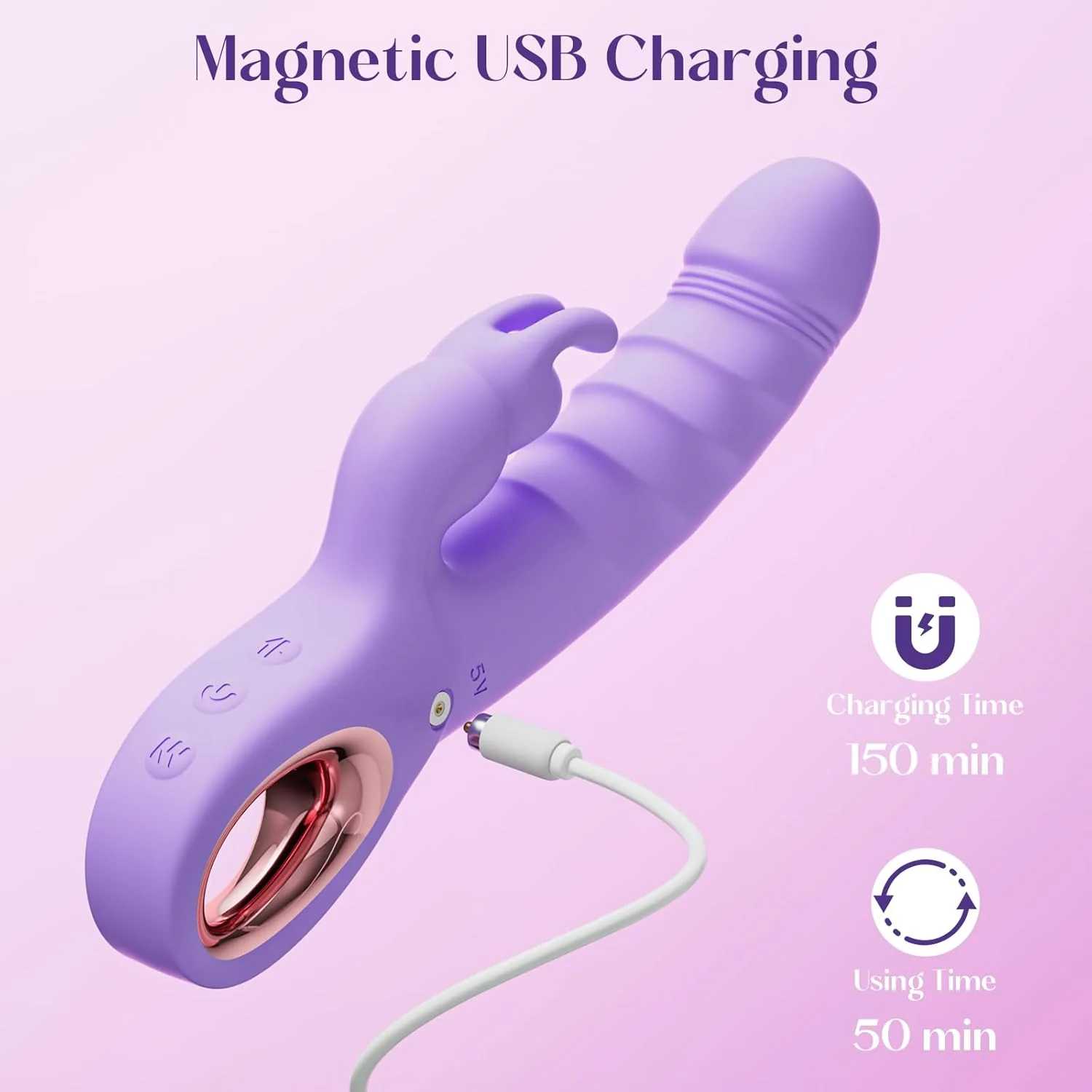 AuralisX Thrusting Rabbit Vibrator 7 Modes 3 Motor Waterproof - Image 5