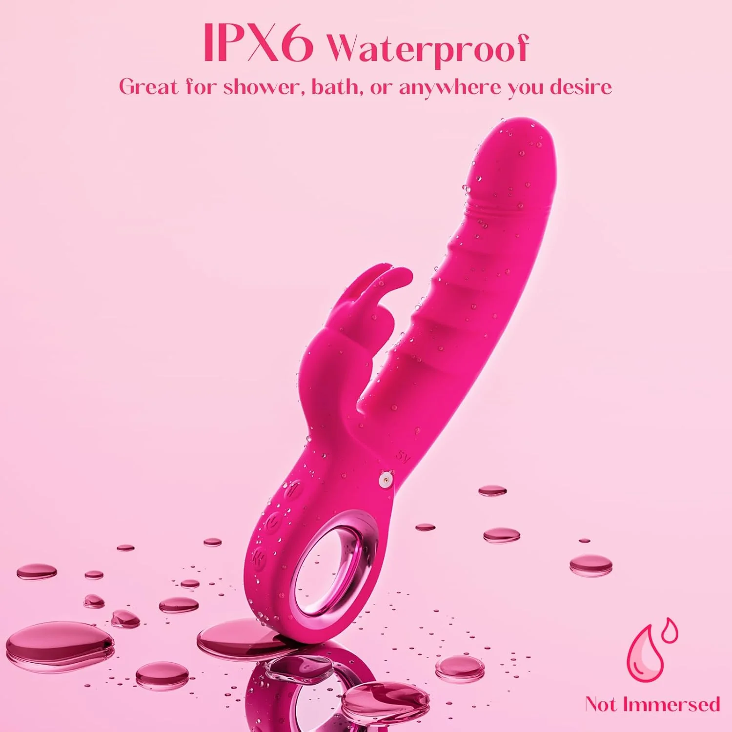 RoseVanta Thrusting Rabbit Vibrator 7 Modes 3 Motor Waterproof - Image 5
