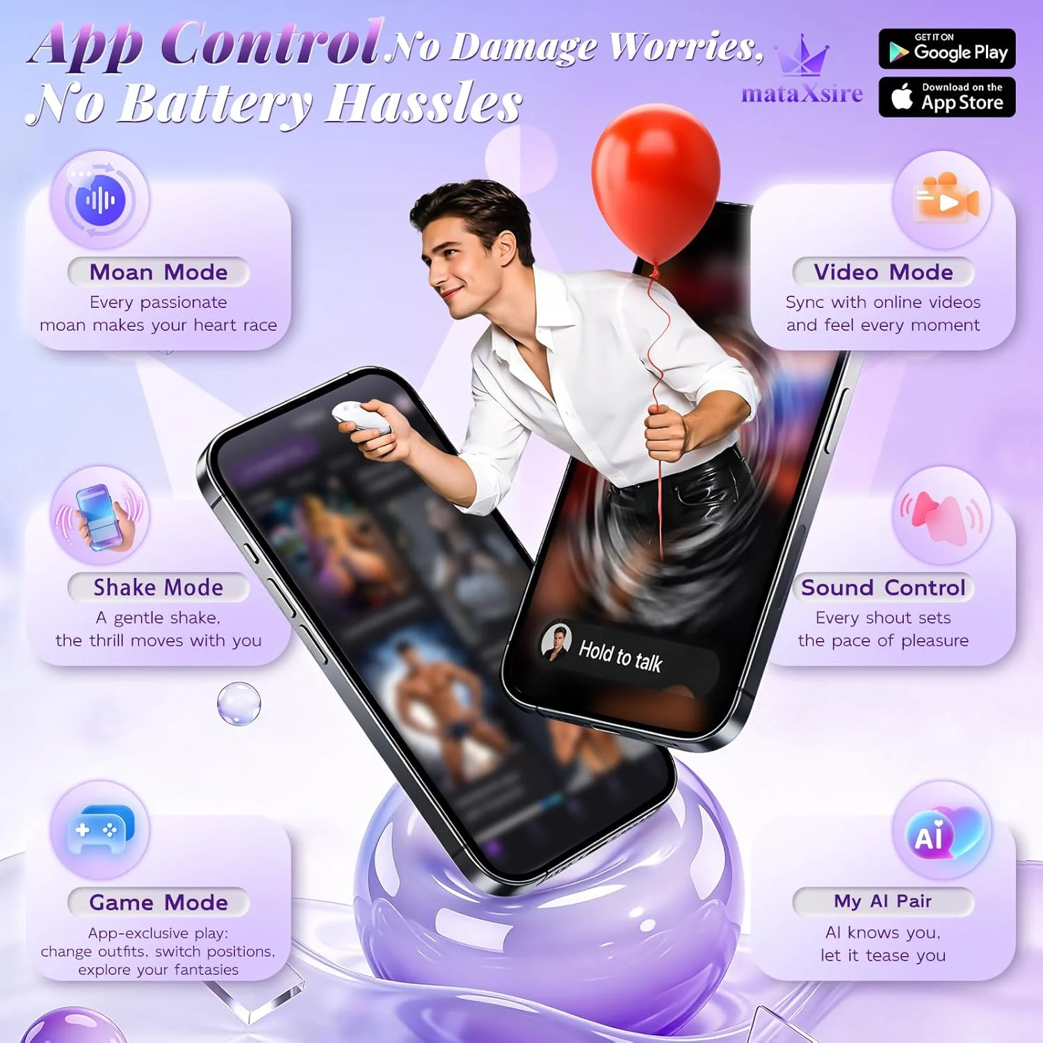 FlexoraY AI Thrusting Dildo Vibrator App Control 9 Modes - Image 3