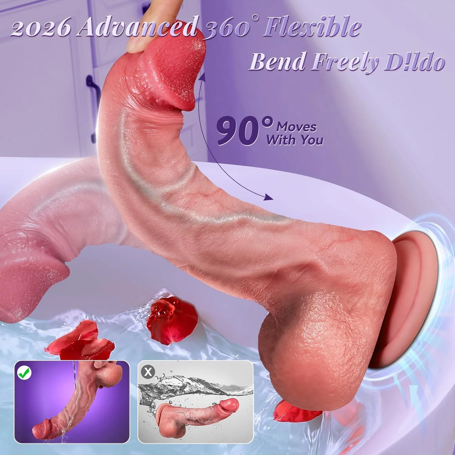 FlexoraY AI Thrusting Dildo Vibrator App Control 9 Modes - Image 4