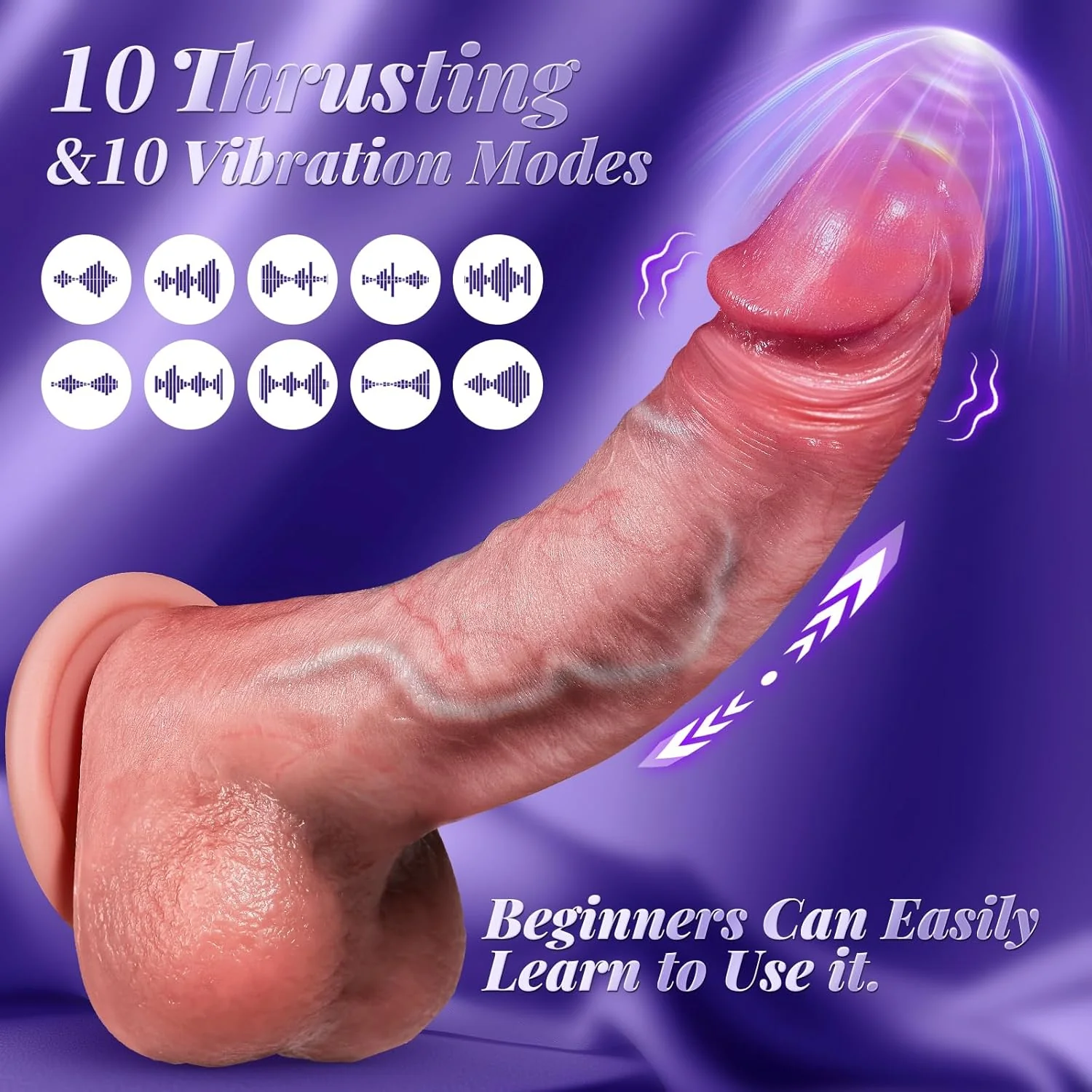 FlexoraY AI Thrusting Dildo Vibrator App Control 9 Modes - Image 5
