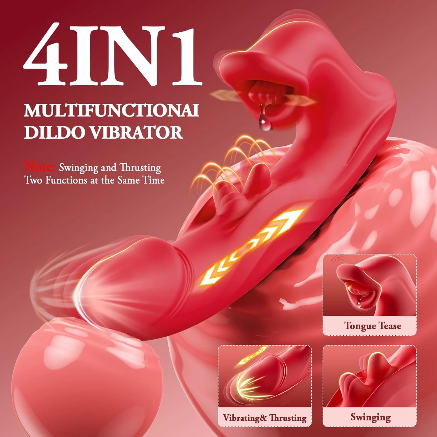 ZenvyX Thrusting Rabbit Licking Vibrator 4-in-1 10 Modes G-Spot - Image 2
