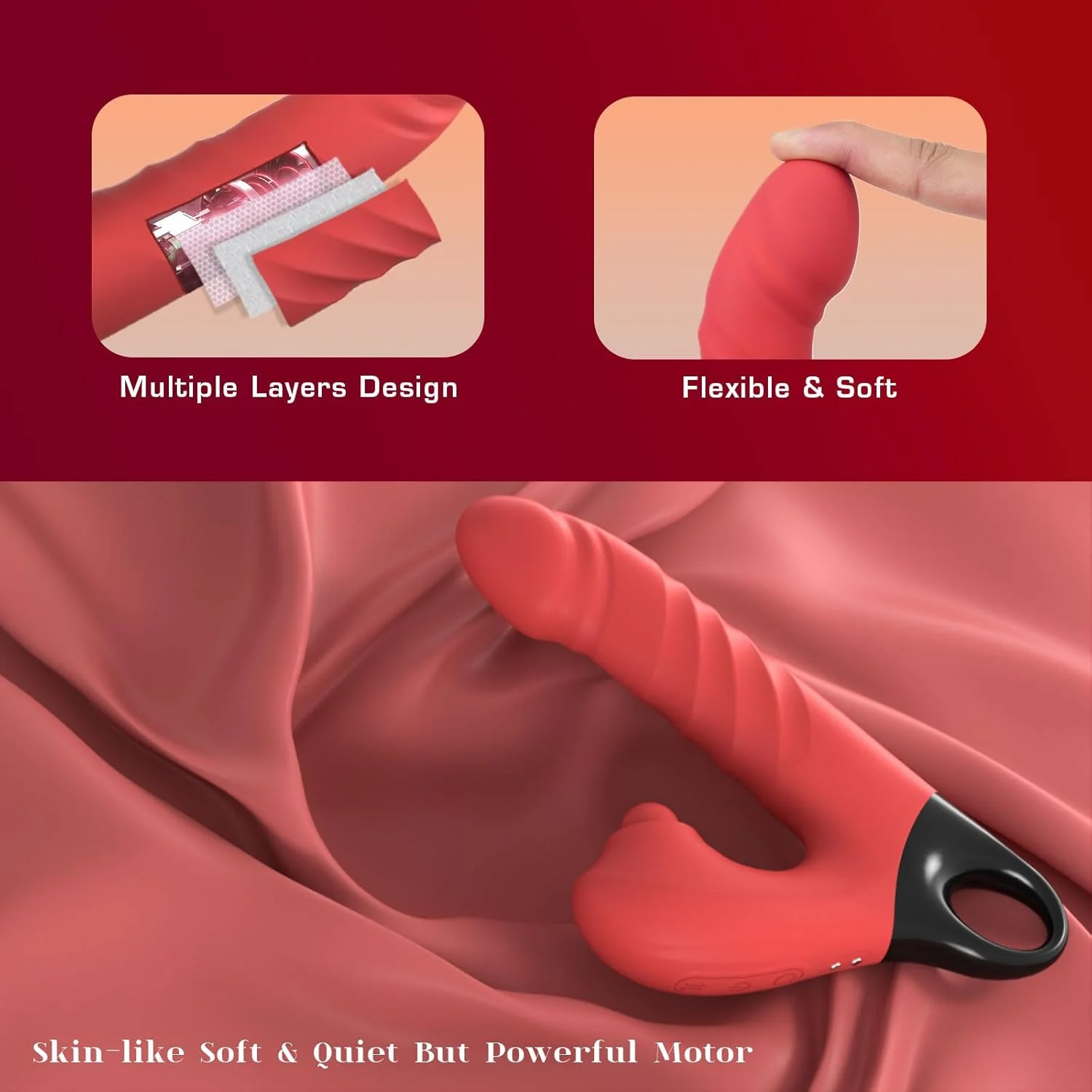 PulseThrust Clitoral Stimulation Dildo Vibrator - Image 4