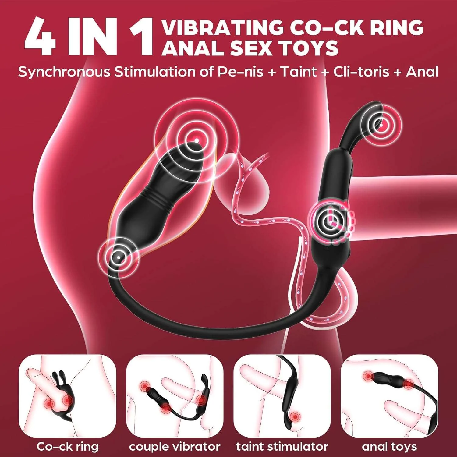 SereneWhirl Thrusting Prostate & Penis Ring Massager - Image 3