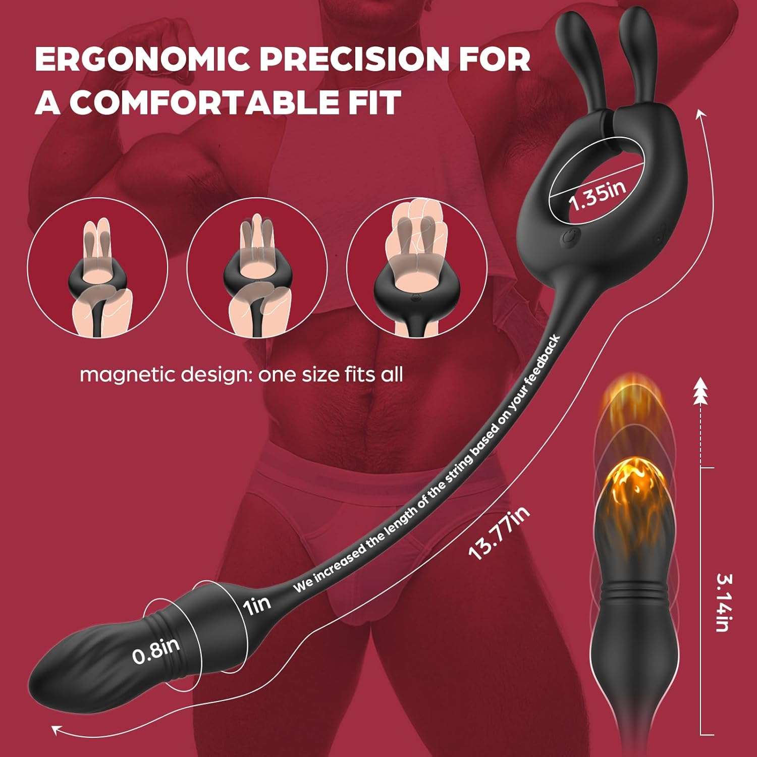 SereneWhirl Thrusting Prostate & Penis Ring Massager - Image 6