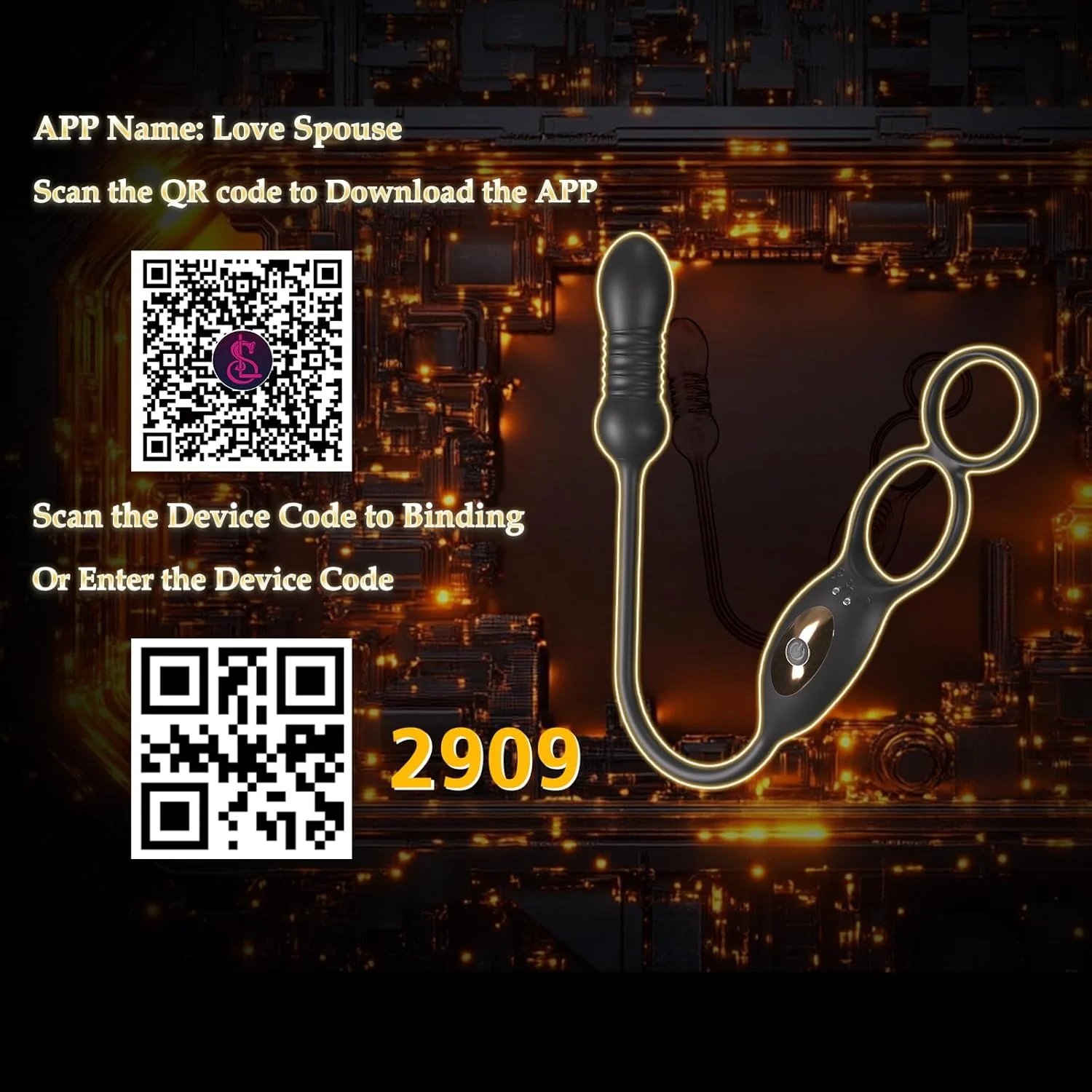 QuadThrust Thrusting Prostate Massager Cock Ring App Remote 9 Modes - Image 6