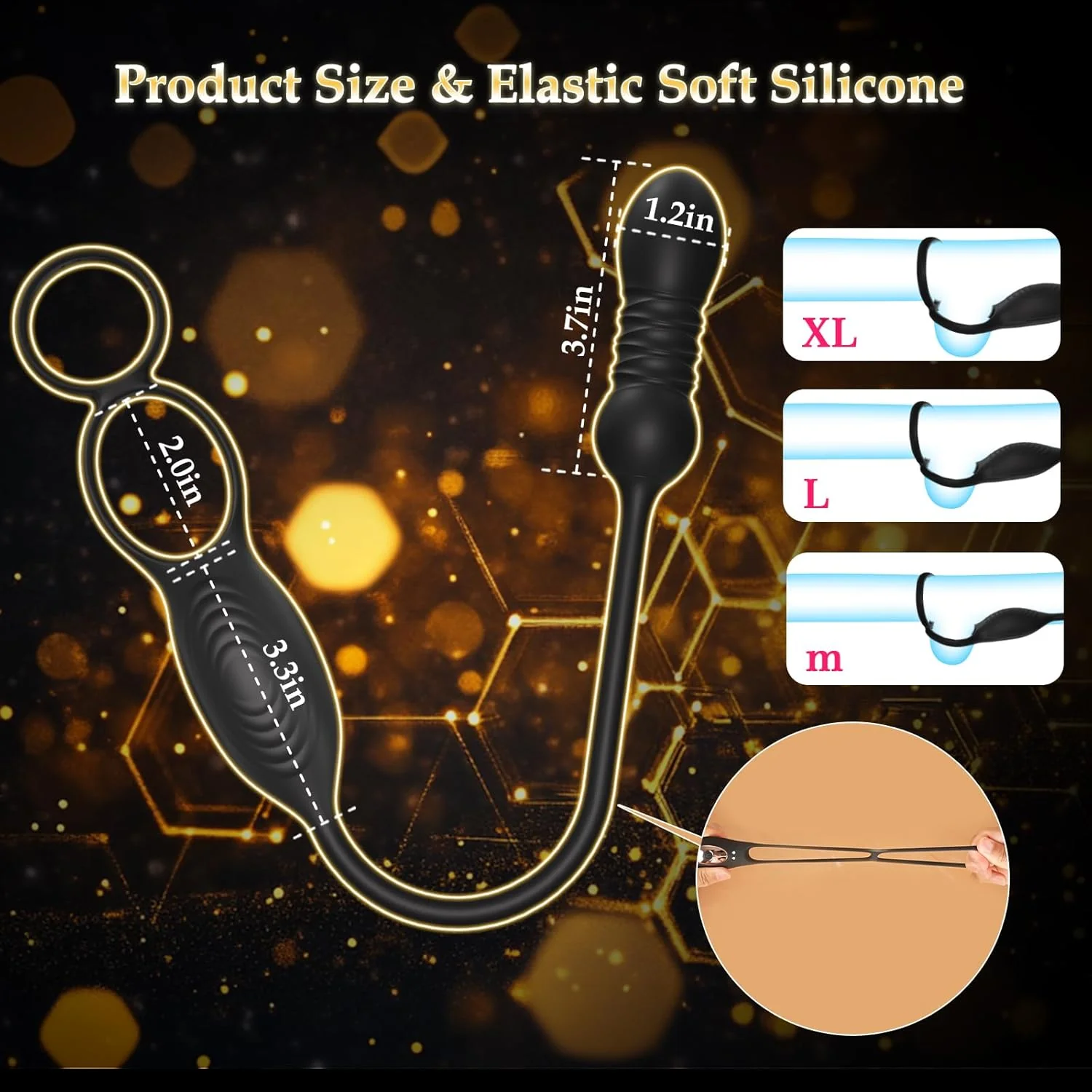 QuadThrust Thrusting Prostate Massager Cock Ring App Remote 9 Modes - Image 7