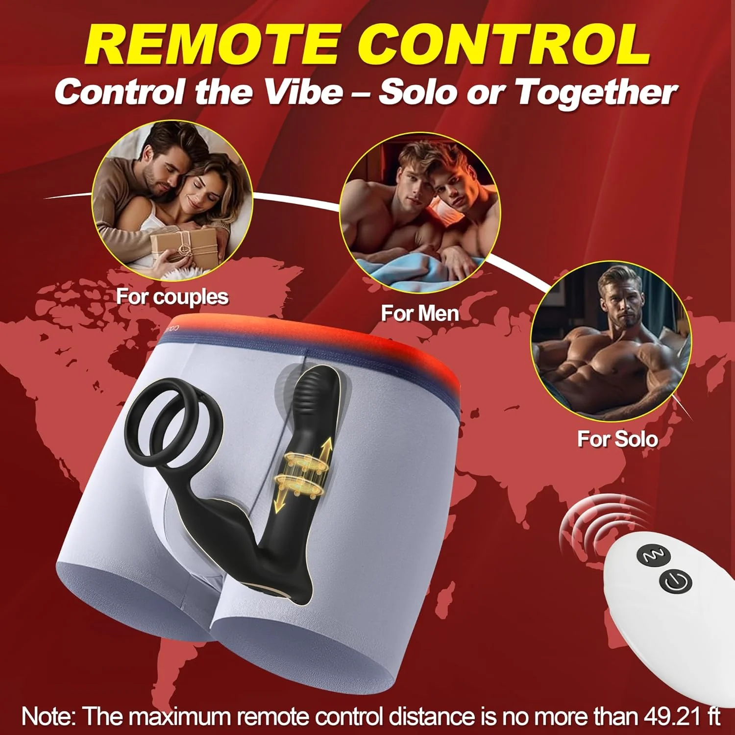 WiggThrustX Thrusting Prostate Massager Cock Ring 10 Modes Remote - Image 6
