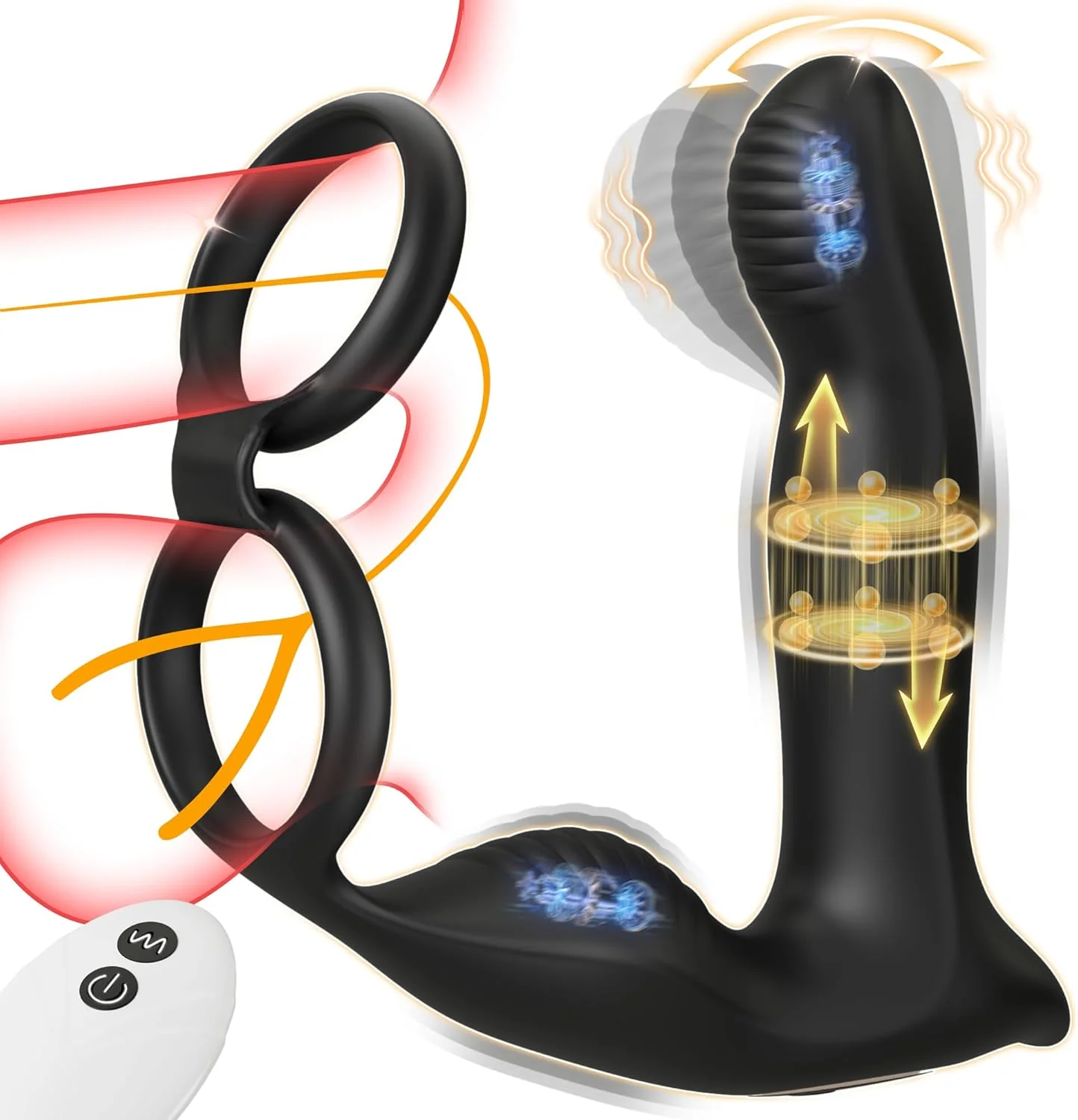 WiggThrustX Thrusting Prostate Massager Cock Ring 10 Modes Remote - Image 8