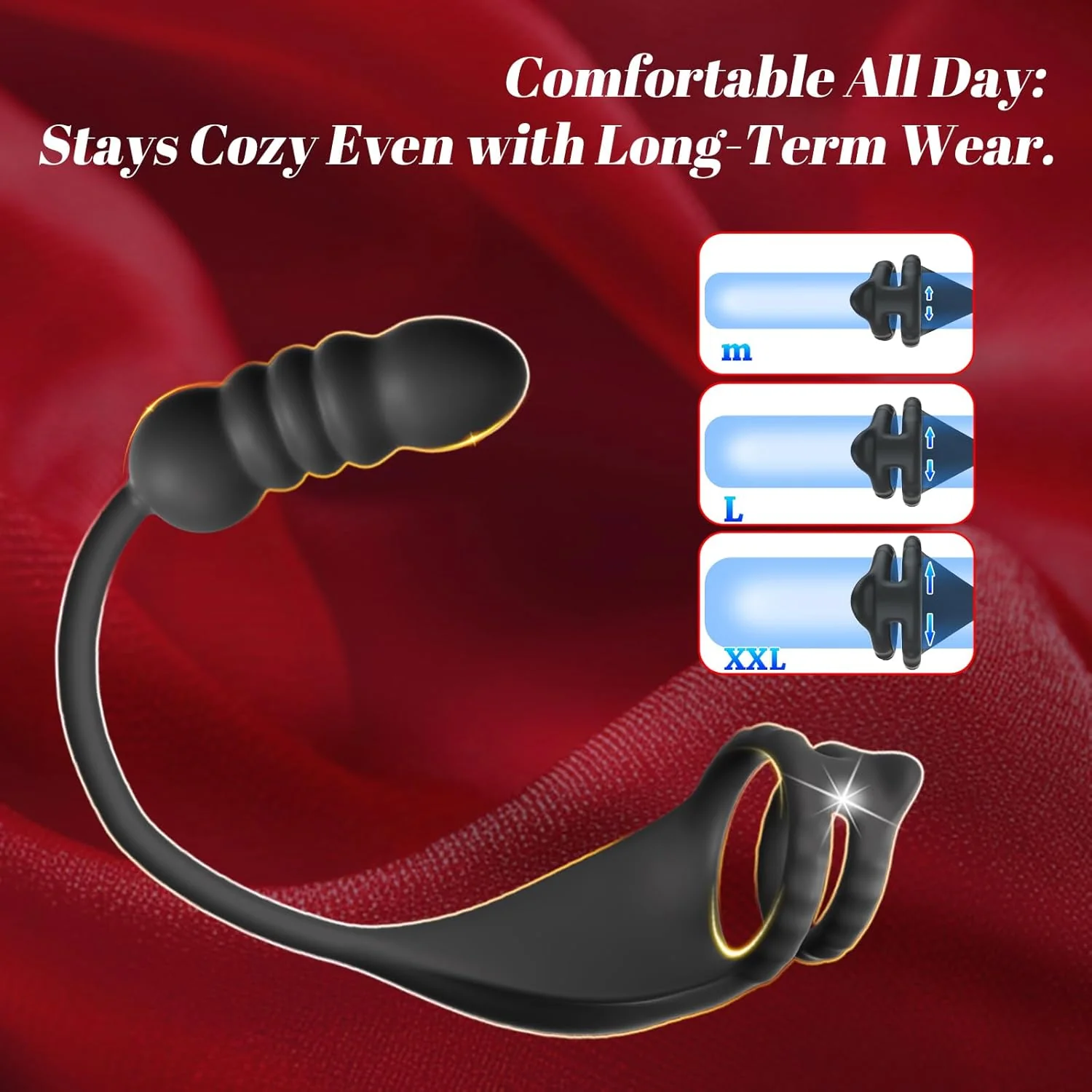ThrustPulse Thrusting Prostate Massager Cock Ring Remote 9 Modes - Image 5