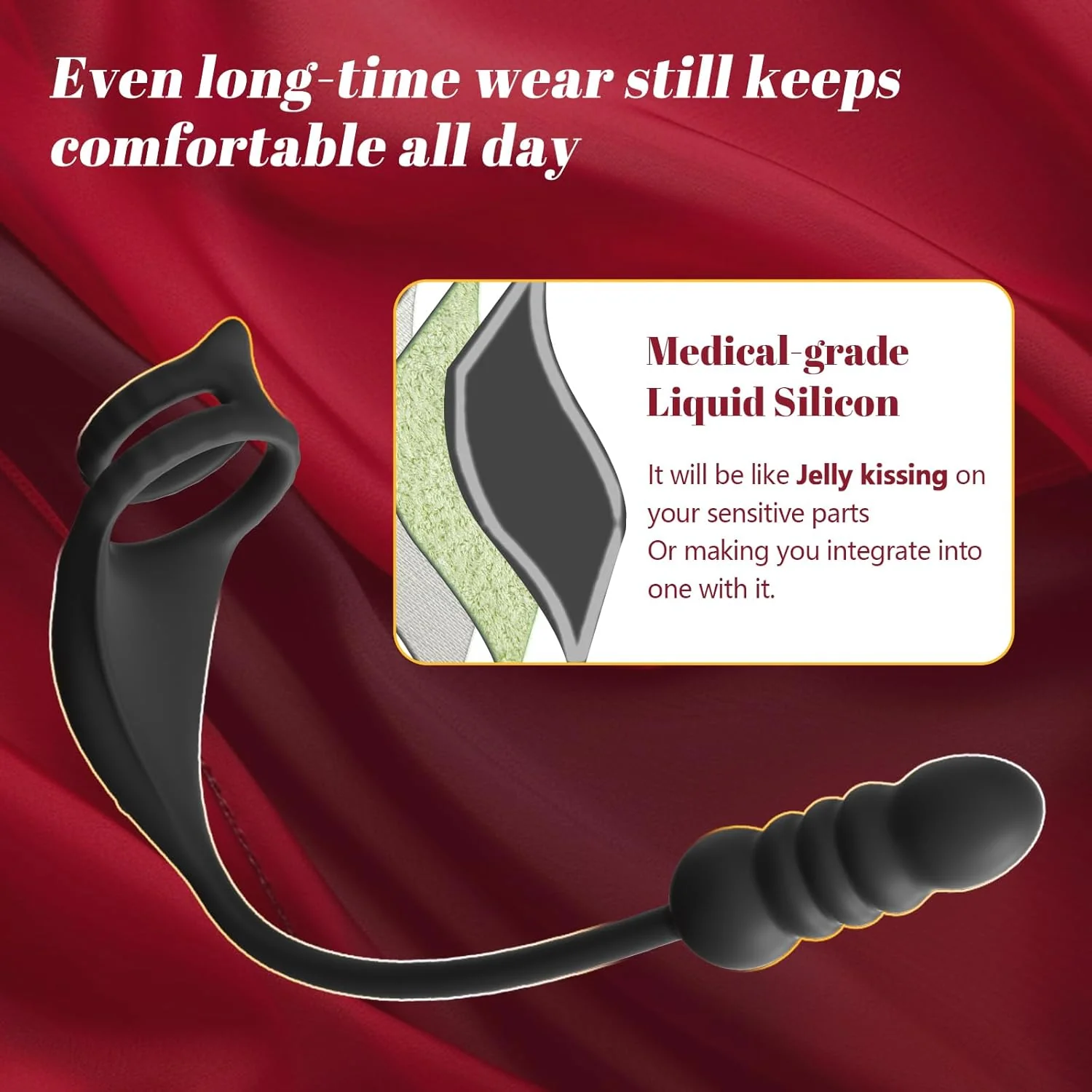 ThrustPulse Thrusting Prostate Massager Cock Ring Remote 9 Modes - Image 6