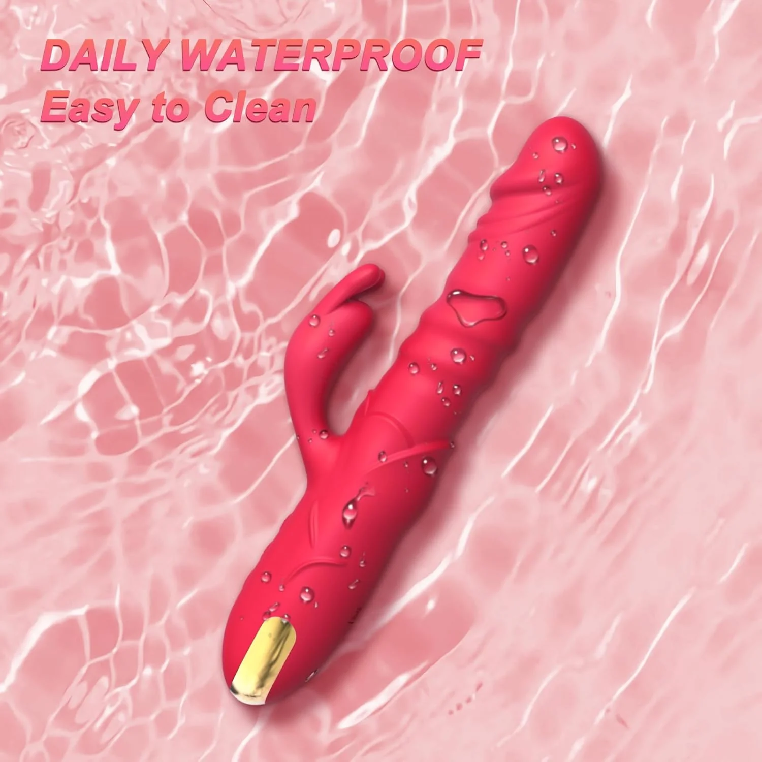 RoseThrust Thrusting Rabbit Vibrator 3 Thrust 10 Modes Silicone - Image 7