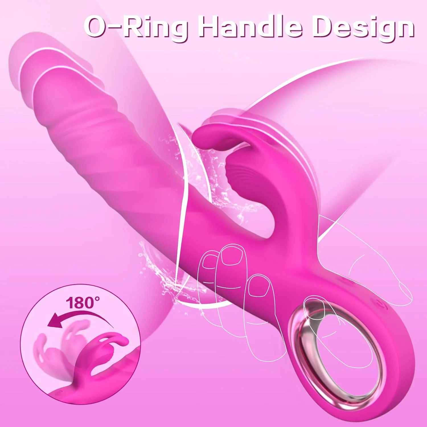 RoseCore Premium Rabbit Thruster 7 Thrust 7 Modes Silicone - Image 4