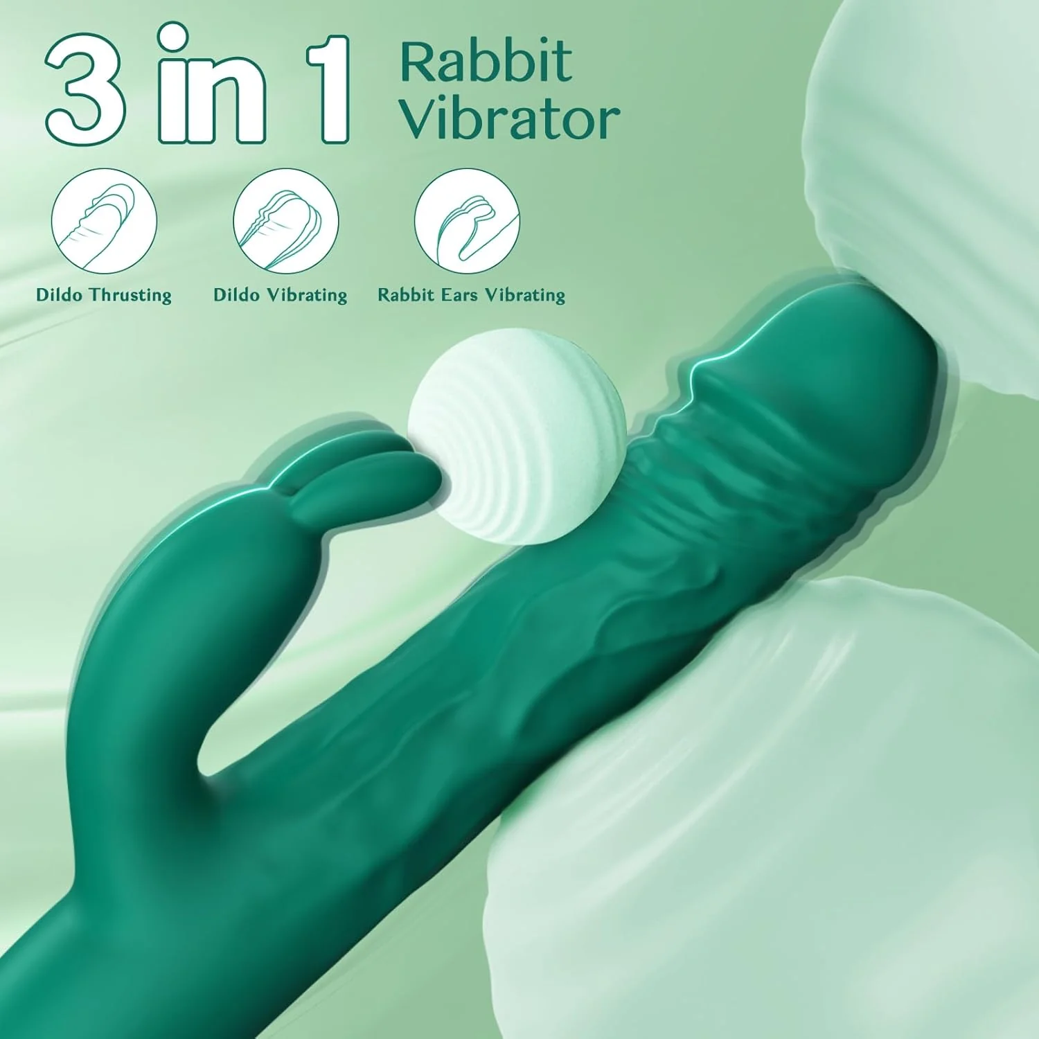 EonPulse Thrusting Rabbit Vibrator 5 Thrust 10 Modes - Image 2