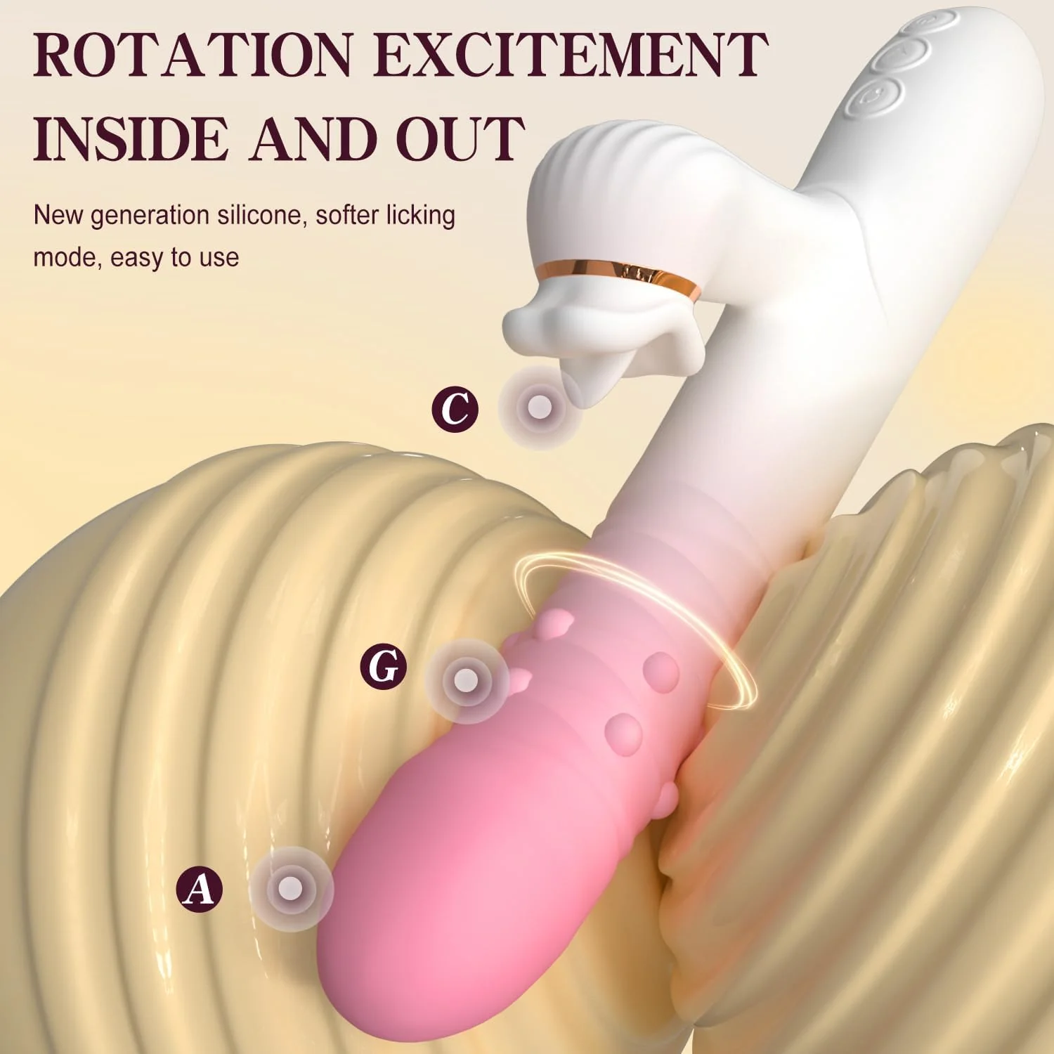 OrvexaBead Thrusting Licking Bead Vibrator 3-in-1 G-Spot Toy - Image 2