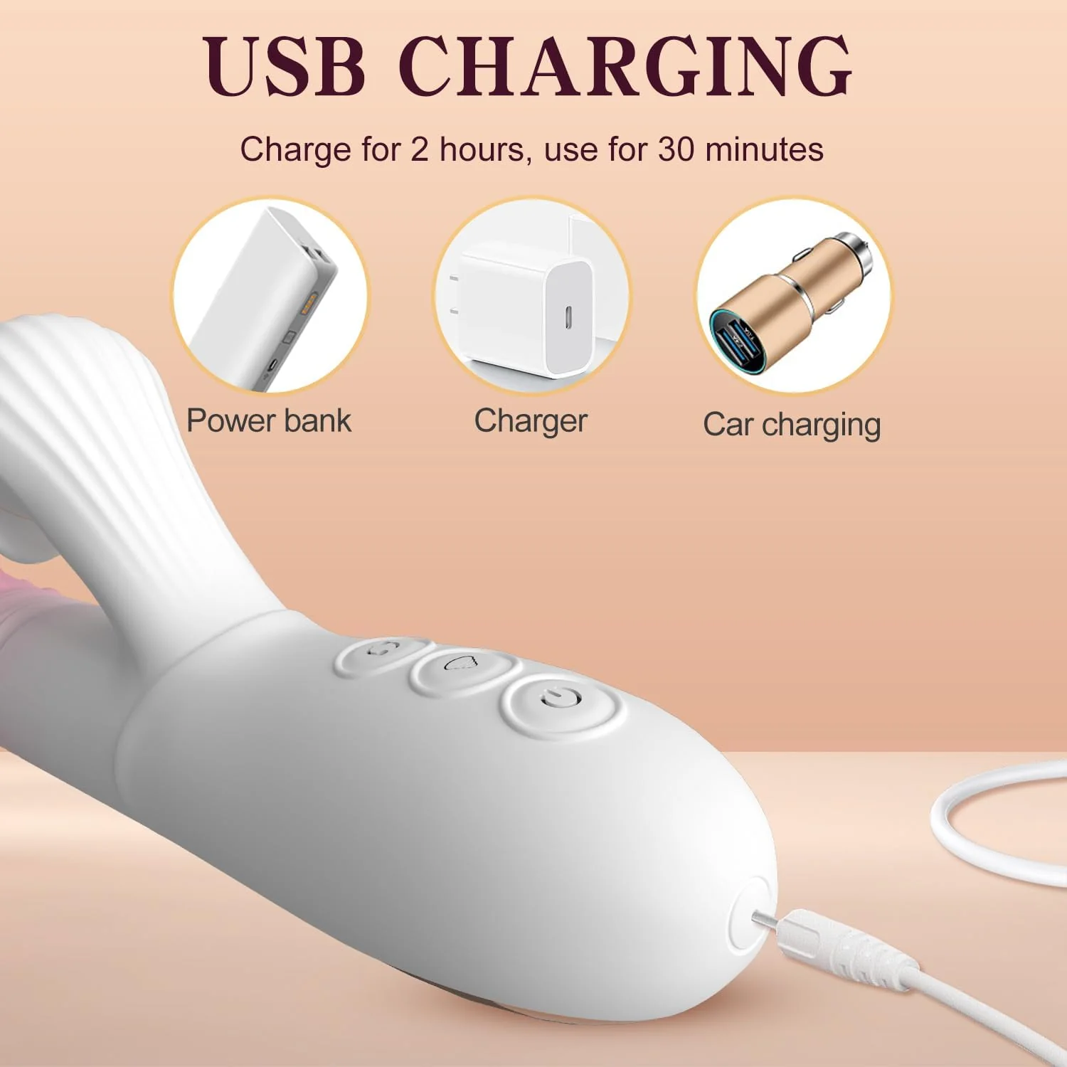 OrvexaBead Thrusting Licking Bead Vibrator 3-in-1 G-Spot Toy - Image 3