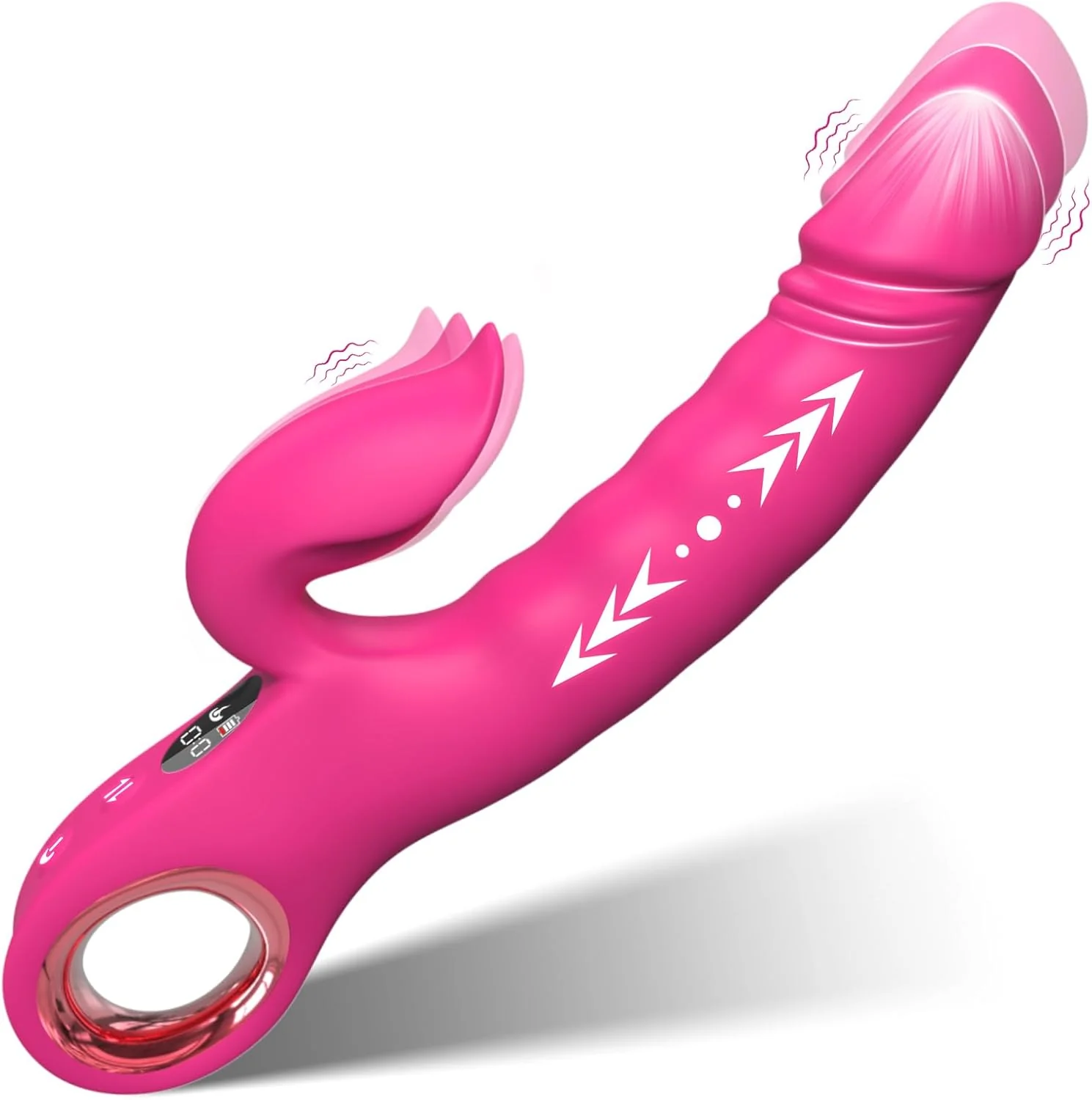 LuxeWave LCD Thrusting Rabbit Vibrator 7 Modes Magnetic Charge - Image 9