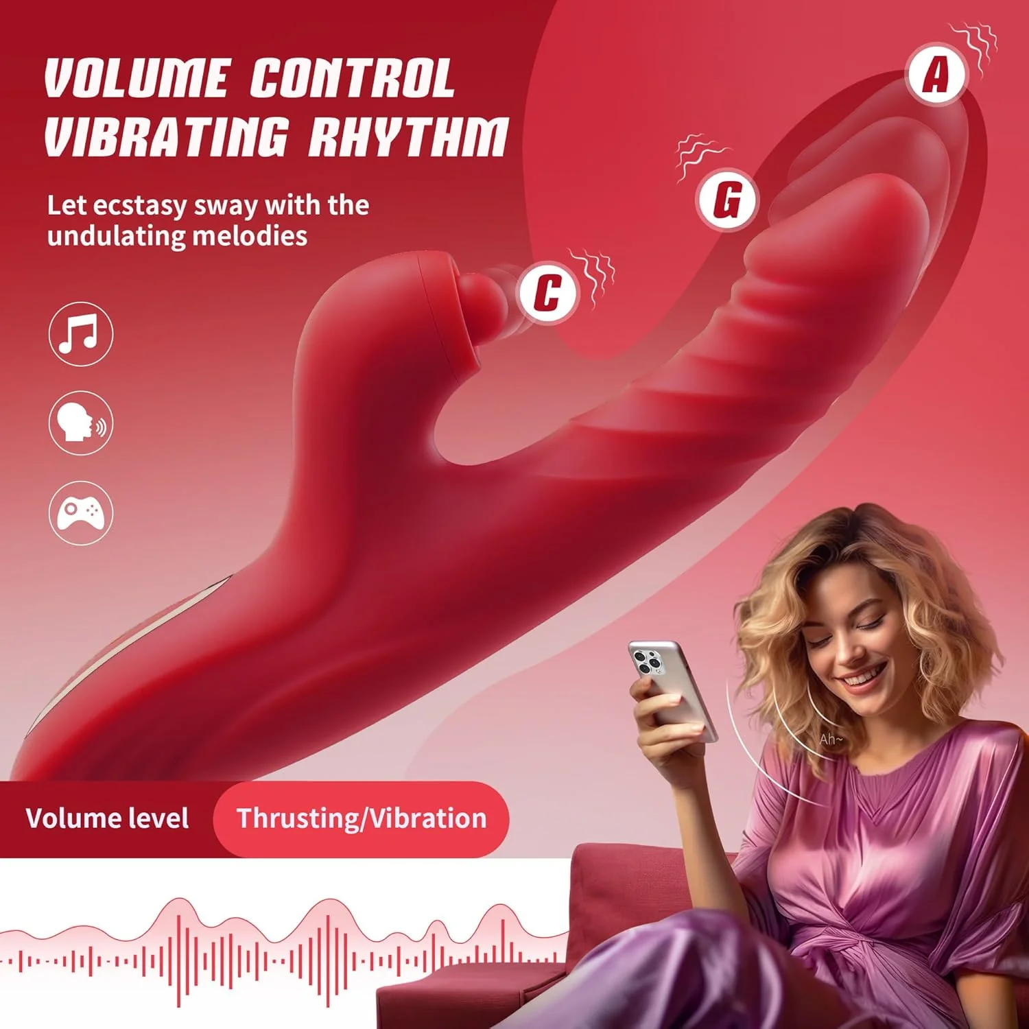 ThrustPetal 4-in-1 Pulsating, Thrusting, Vibrating & Suction Vibrator - Image 8