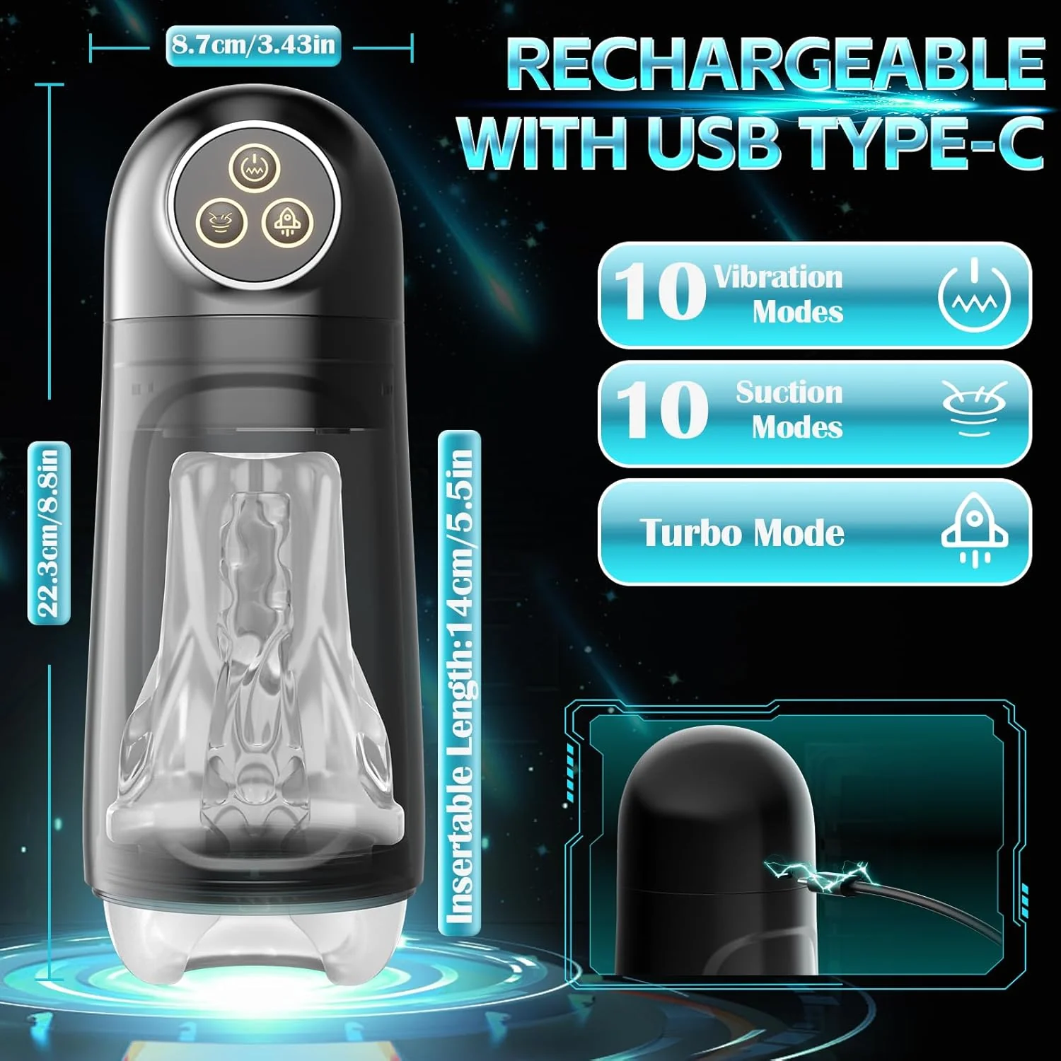 ThunderTease 3-in-1 Automatic Male Masturbator - Image 5